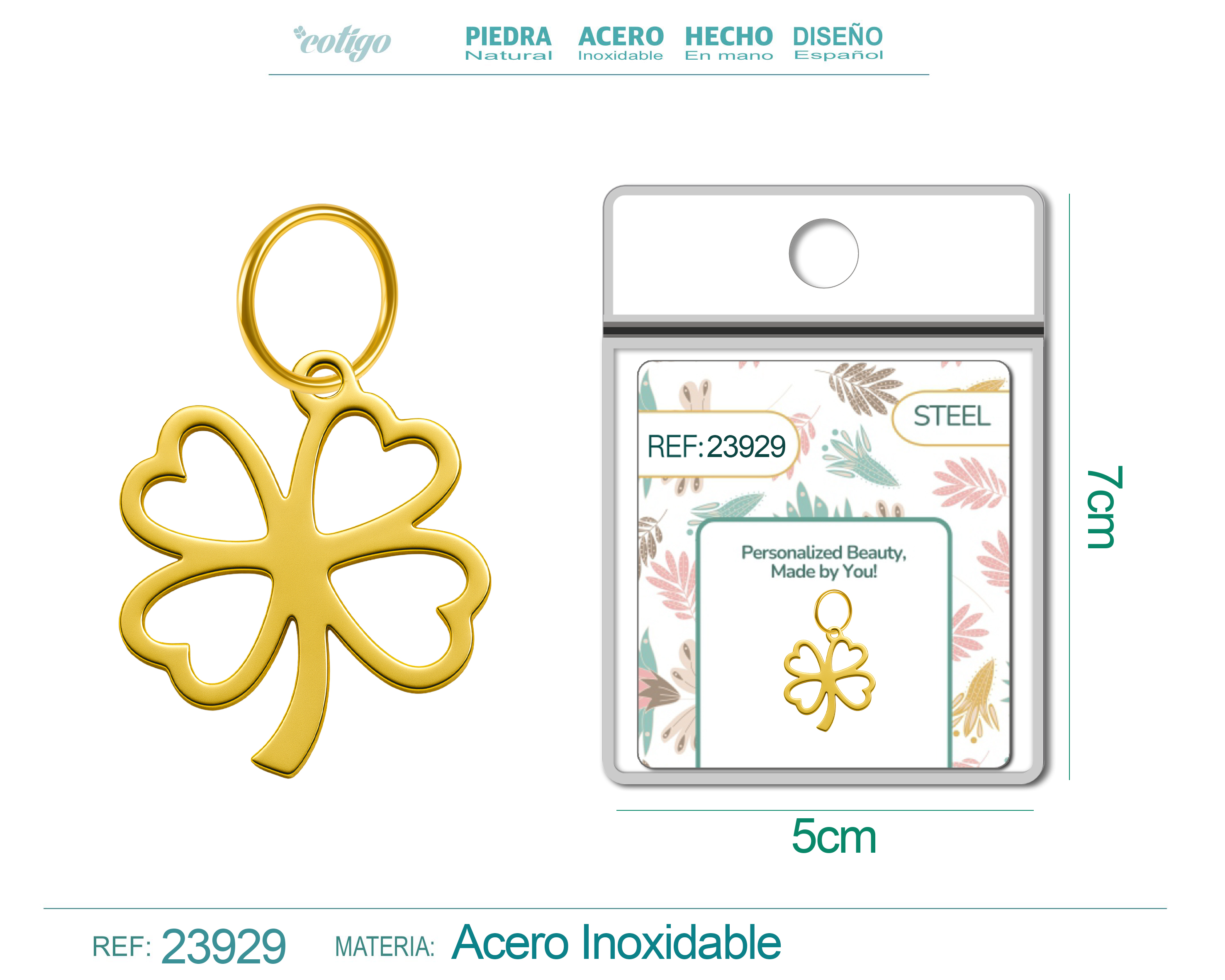 CHARM Acero Inoxidable color Dorado