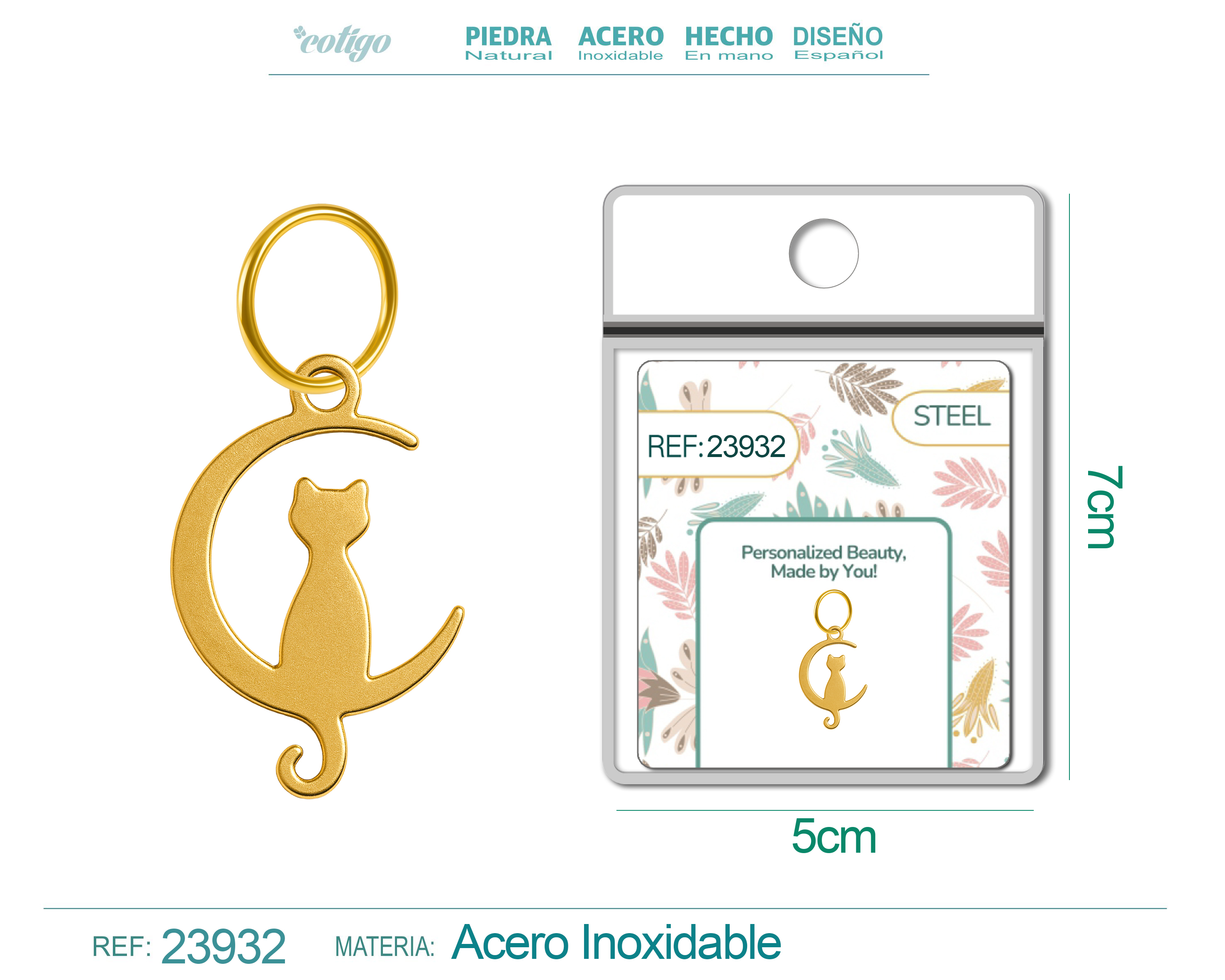CHARM Acero Inoxidable color Dorado