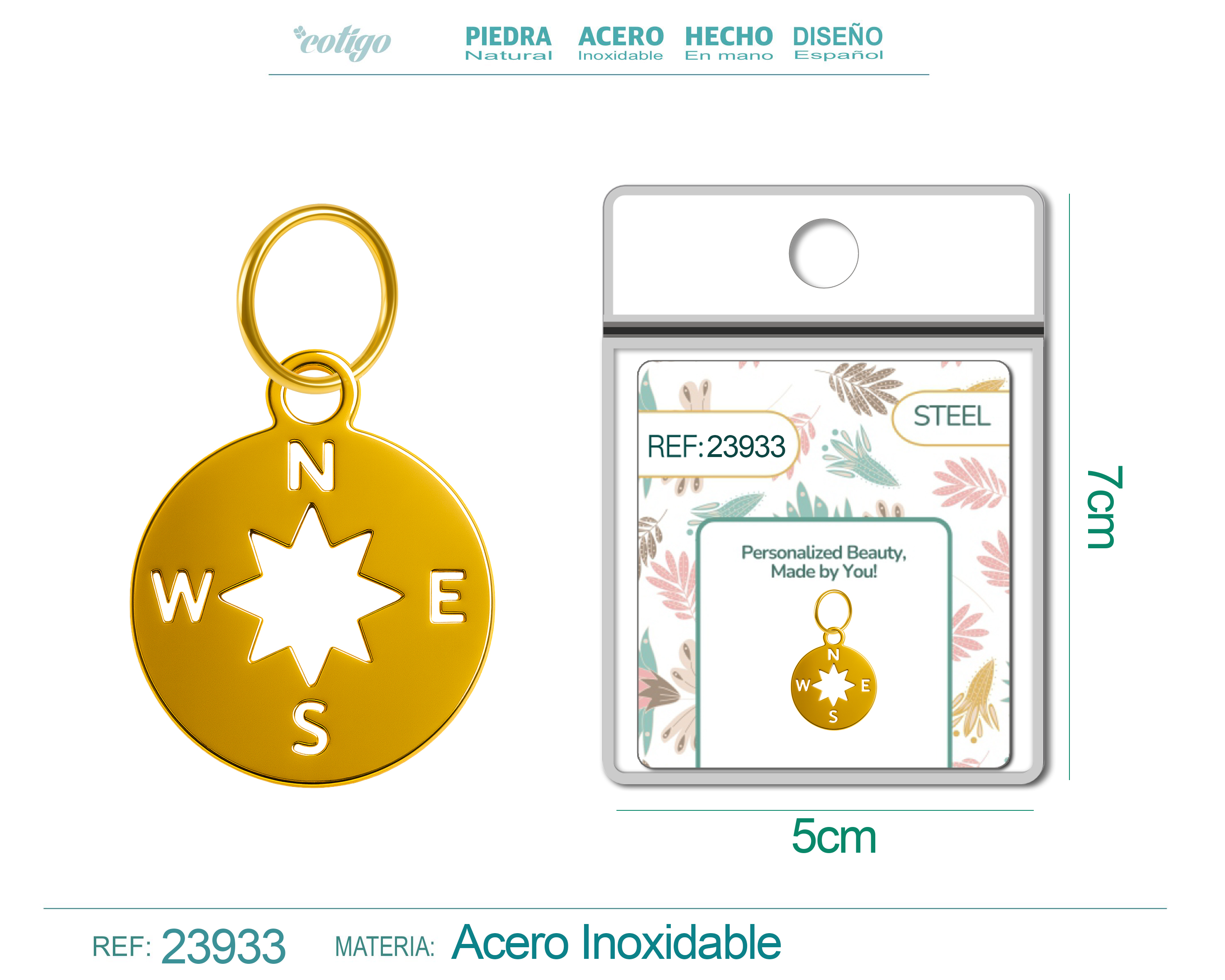 CHARM Acero Inoxidable color Dorado