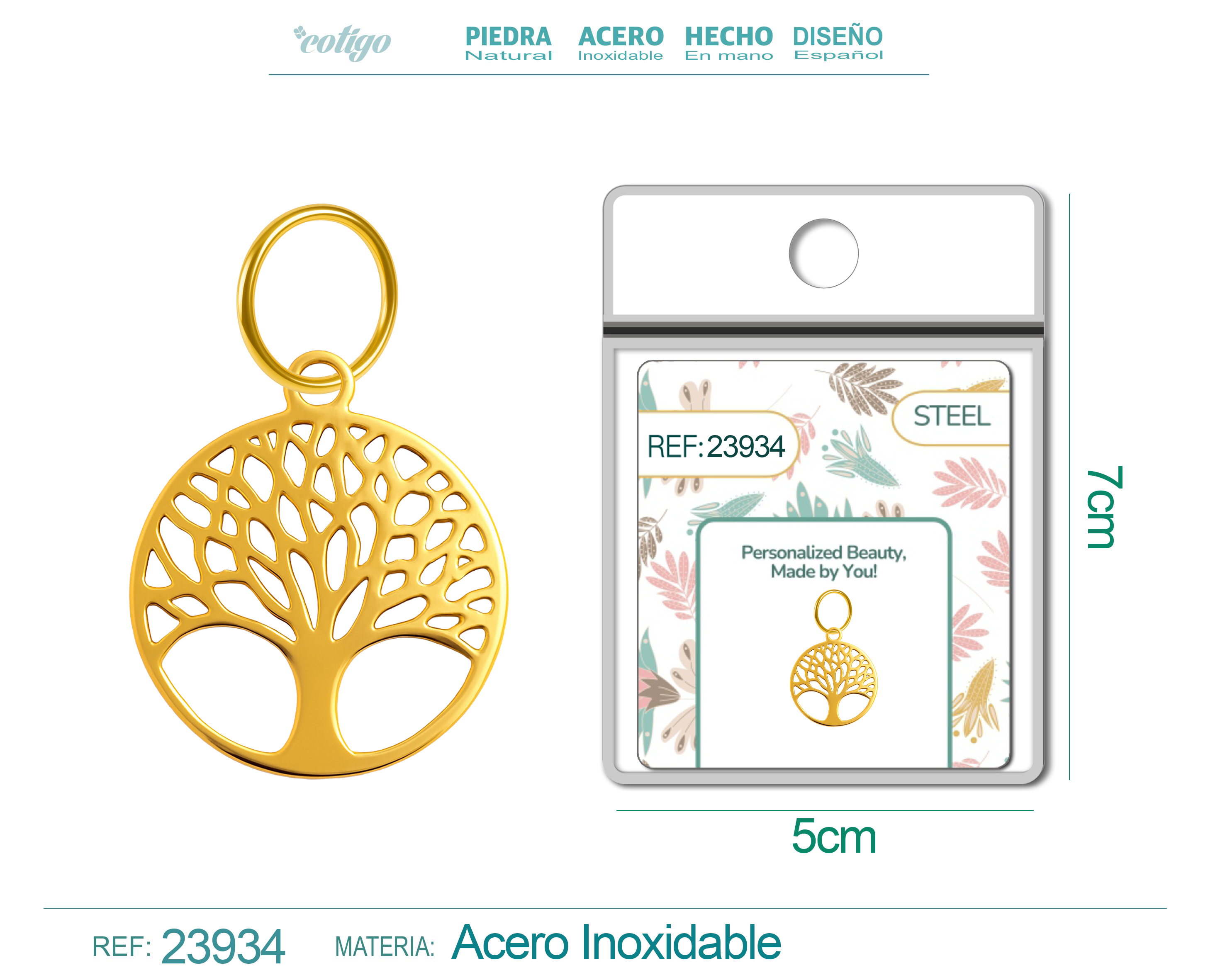 CHARM Acero Inoxidable color Dorado