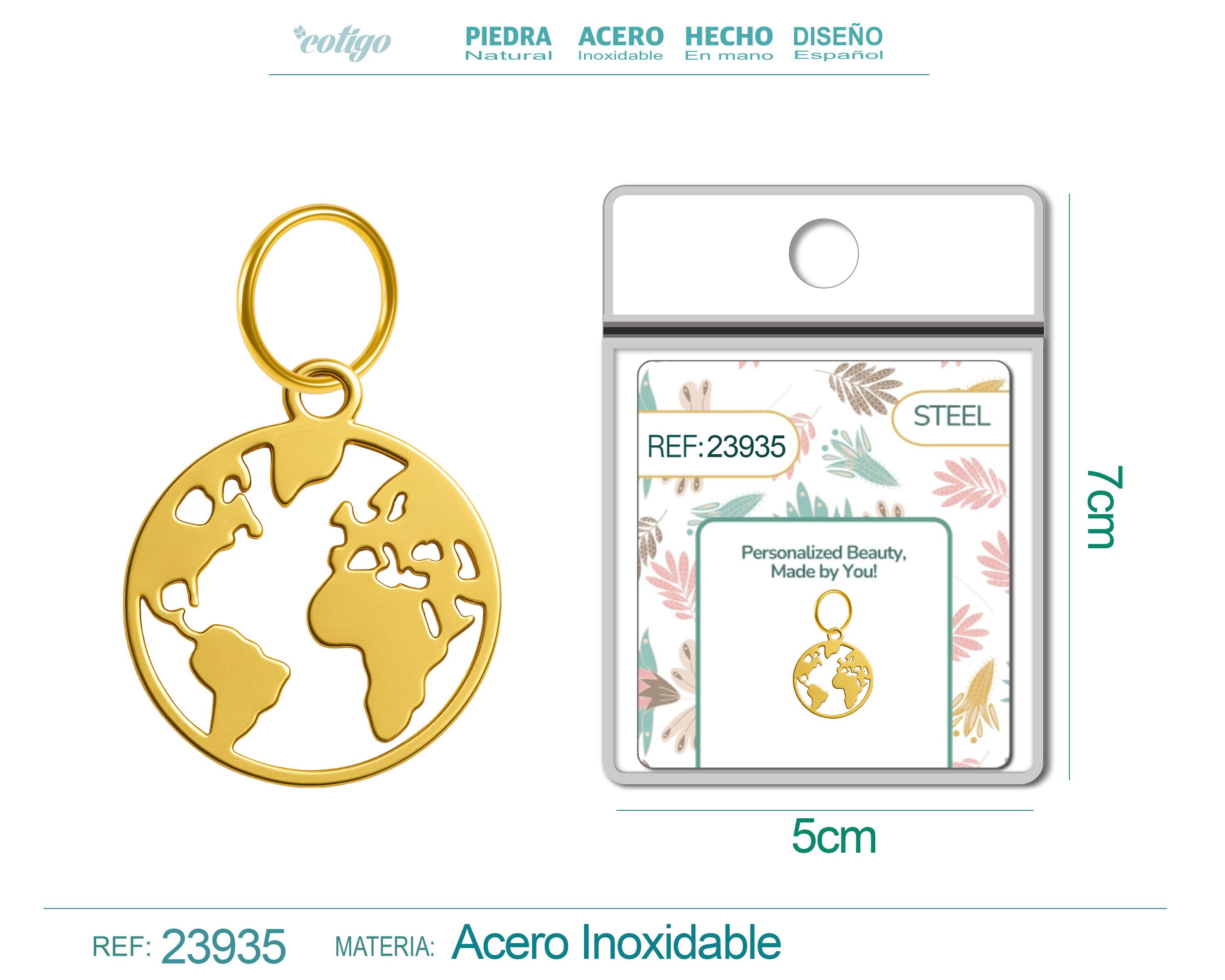 CHARM Acero Inoxidable color Dorado