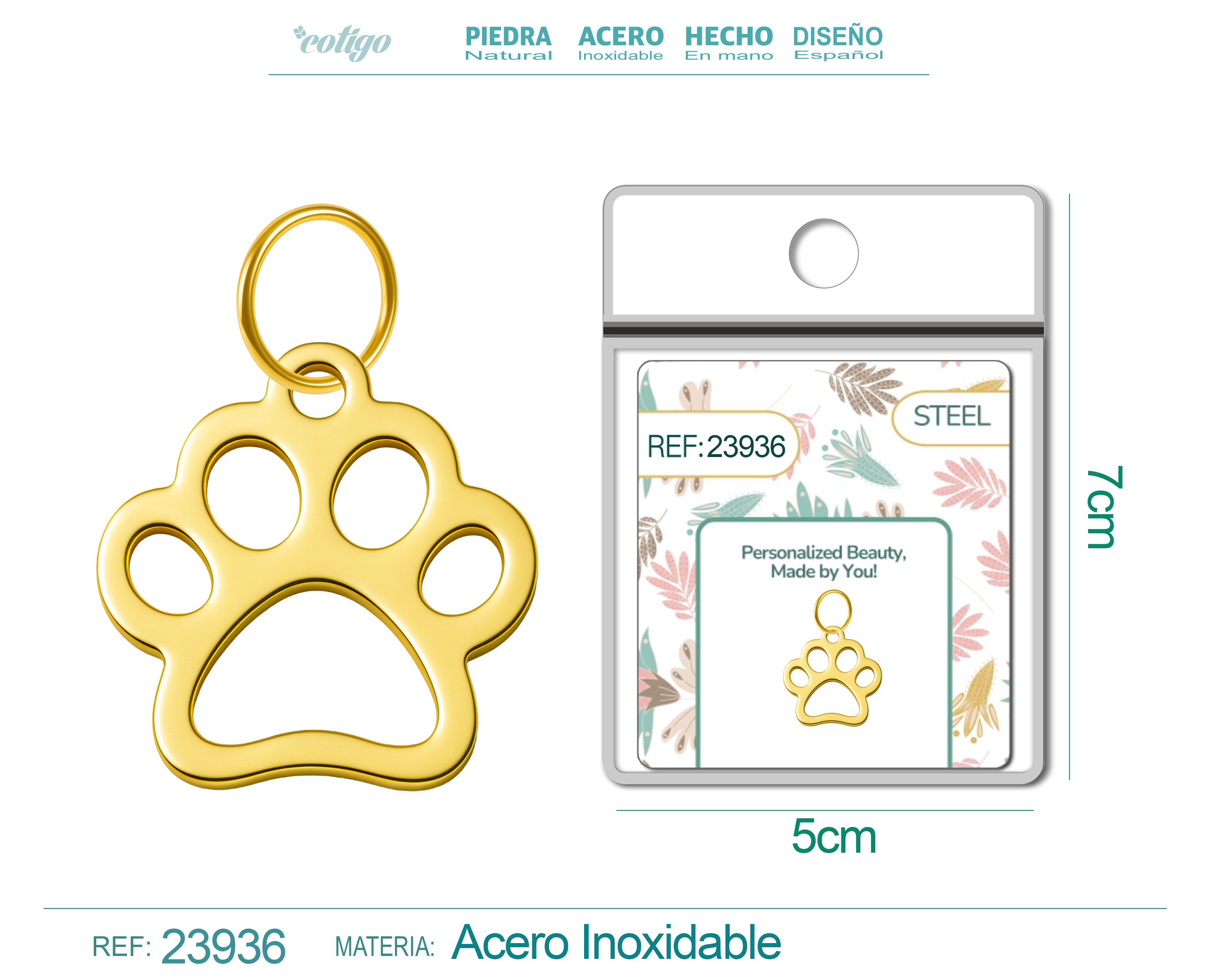 CHARM Acero Inoxidable color Dorado