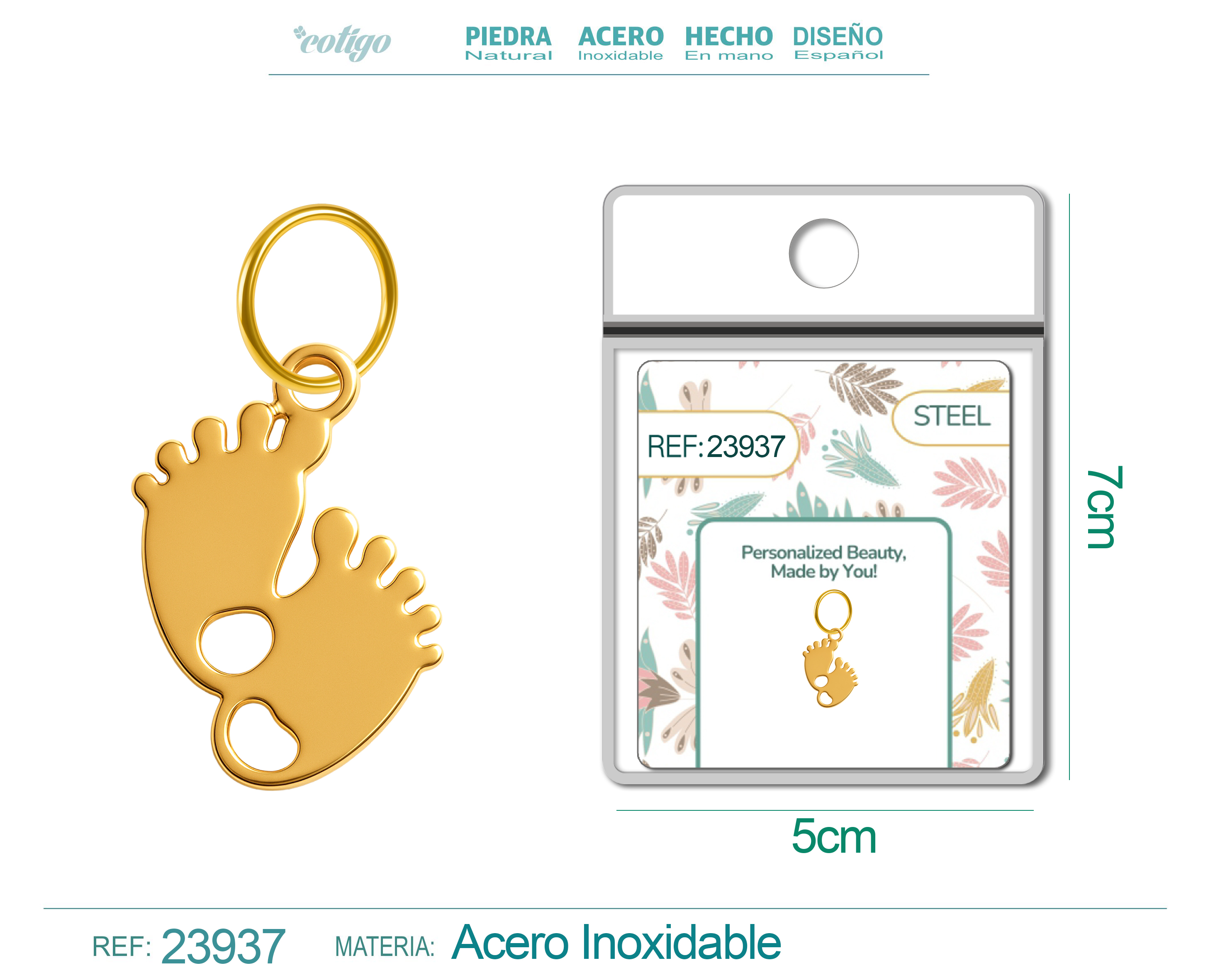 CHARM Acero Inoxidable color Dorado