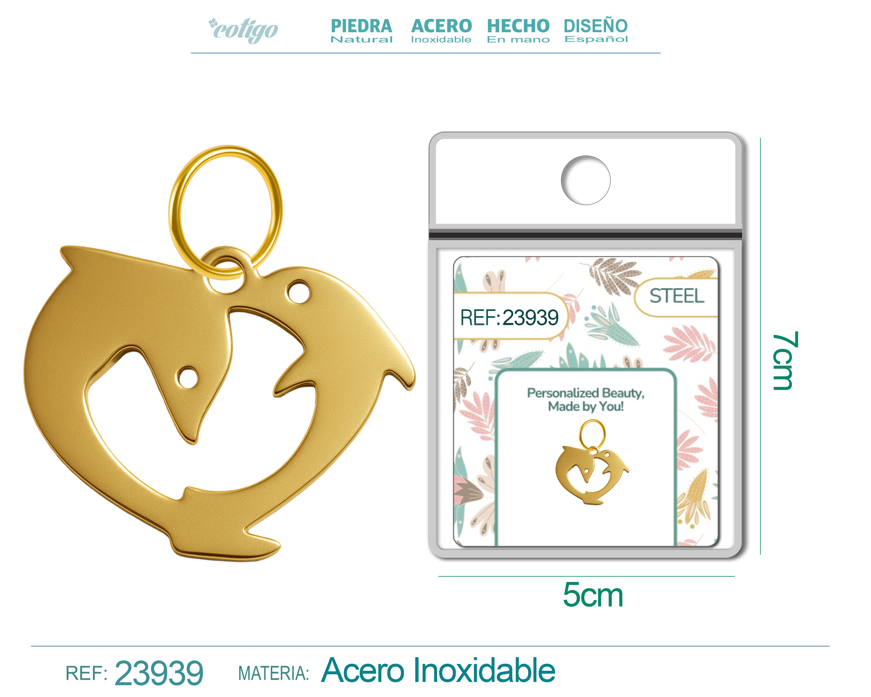 CHARM Acero Inoxidable color Dorado