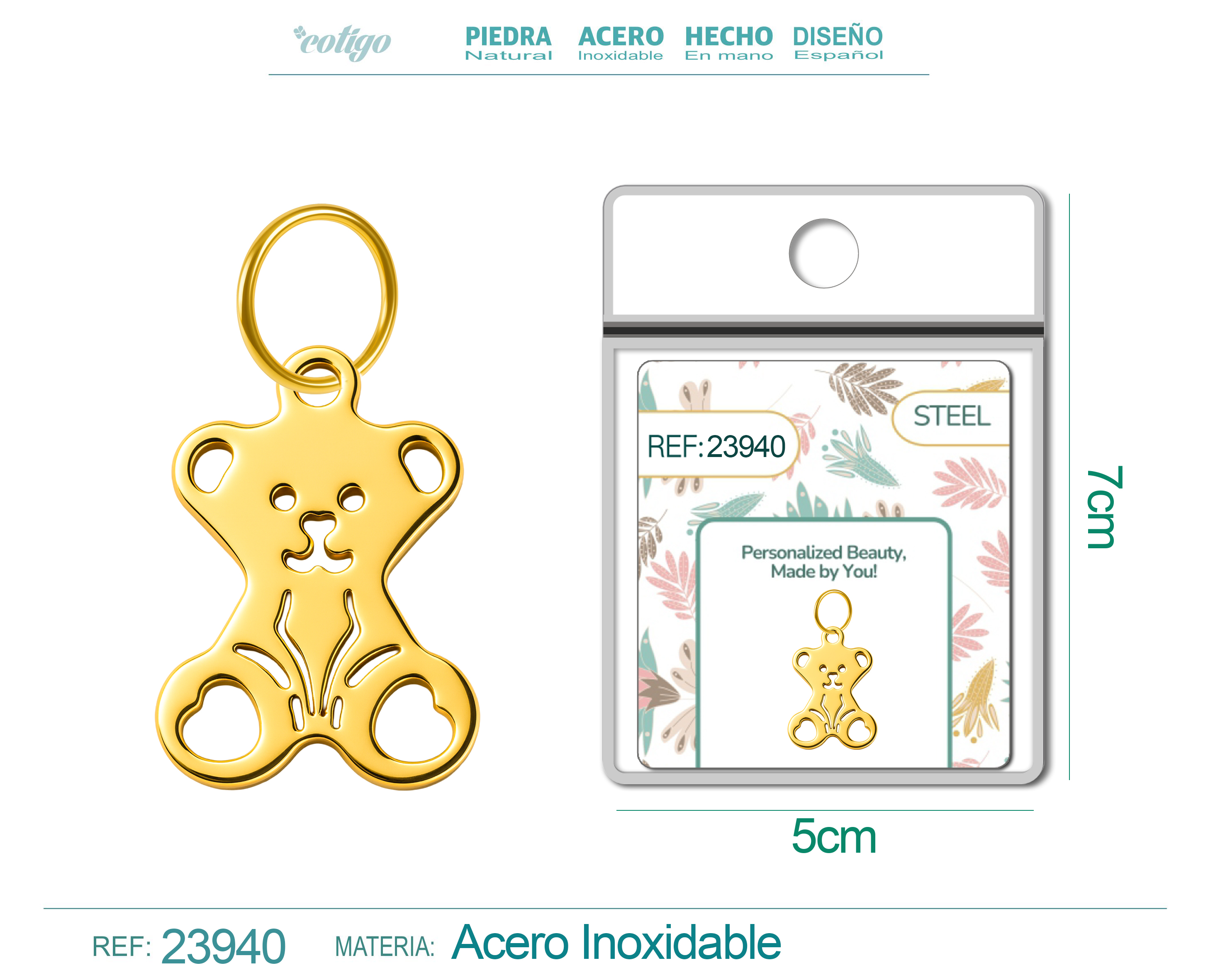 CHARM Acero Inoxidable color Dorado