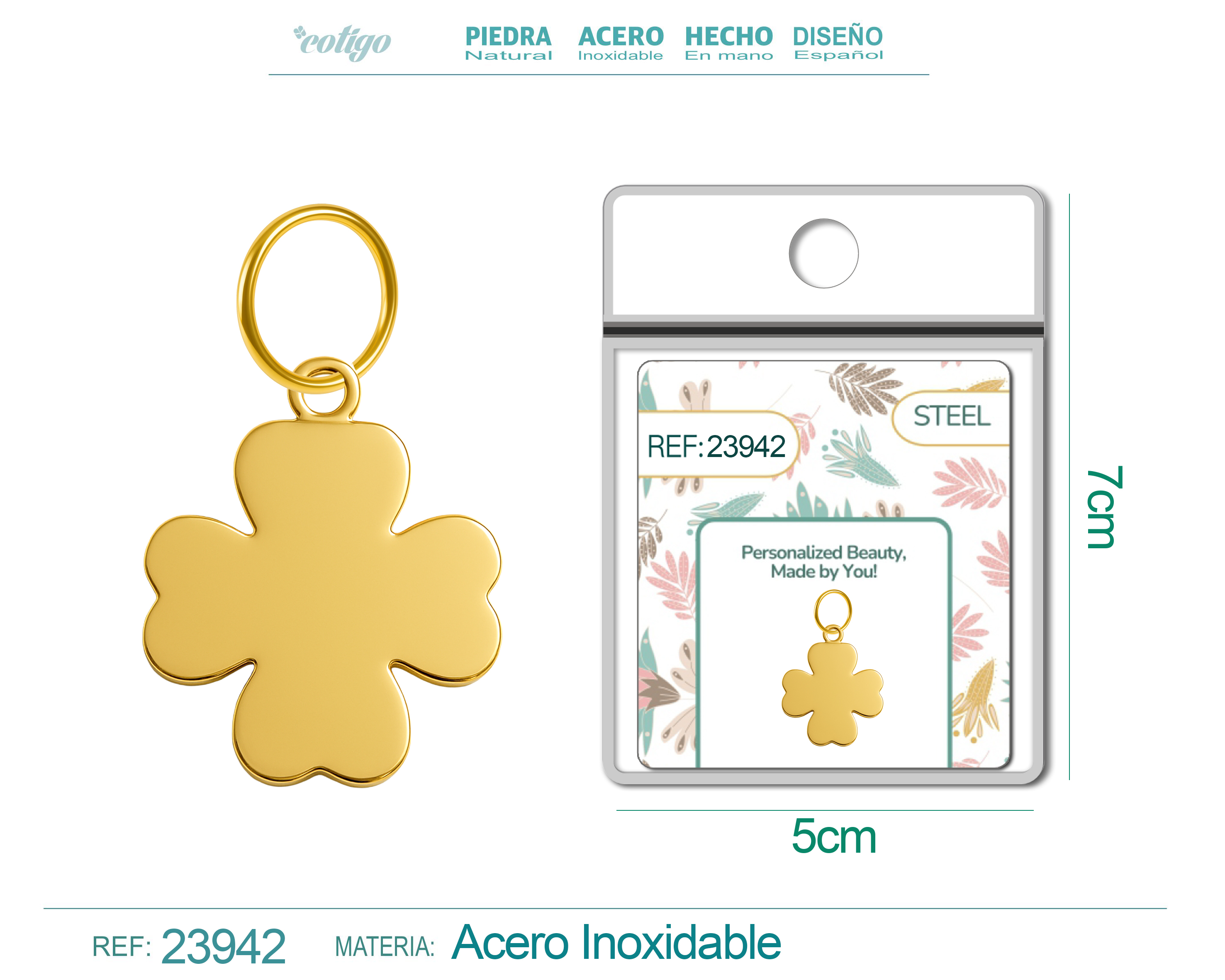 CHARM Acero Inoxidable color Dorado
