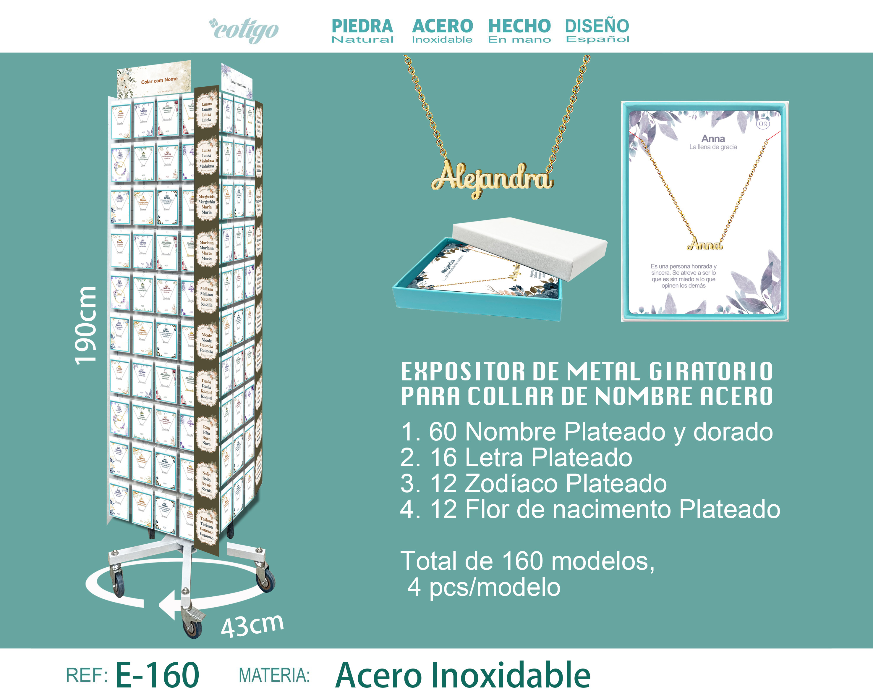 Expositor de Collar nombre