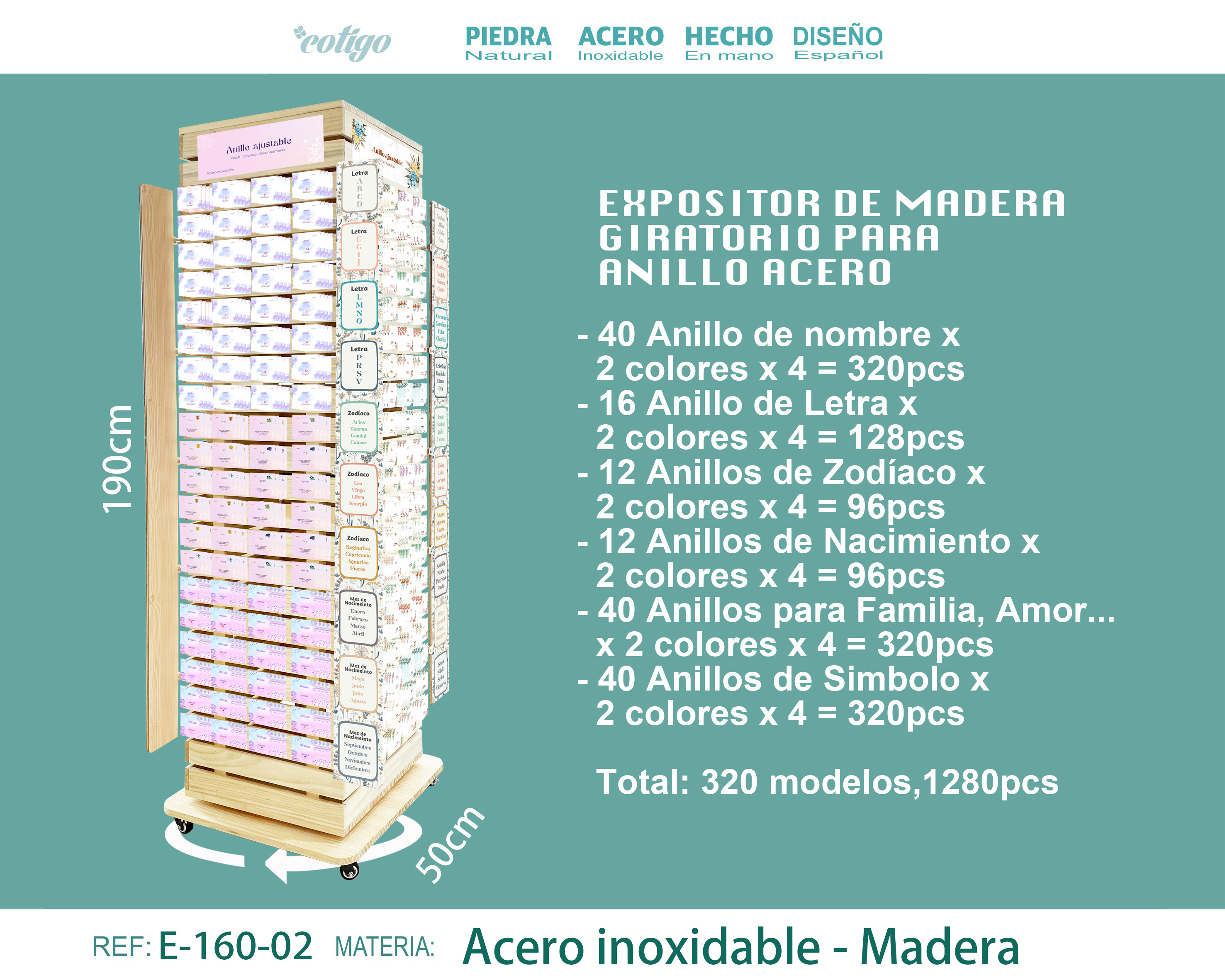 Expositor de Anillo nombre,letra…