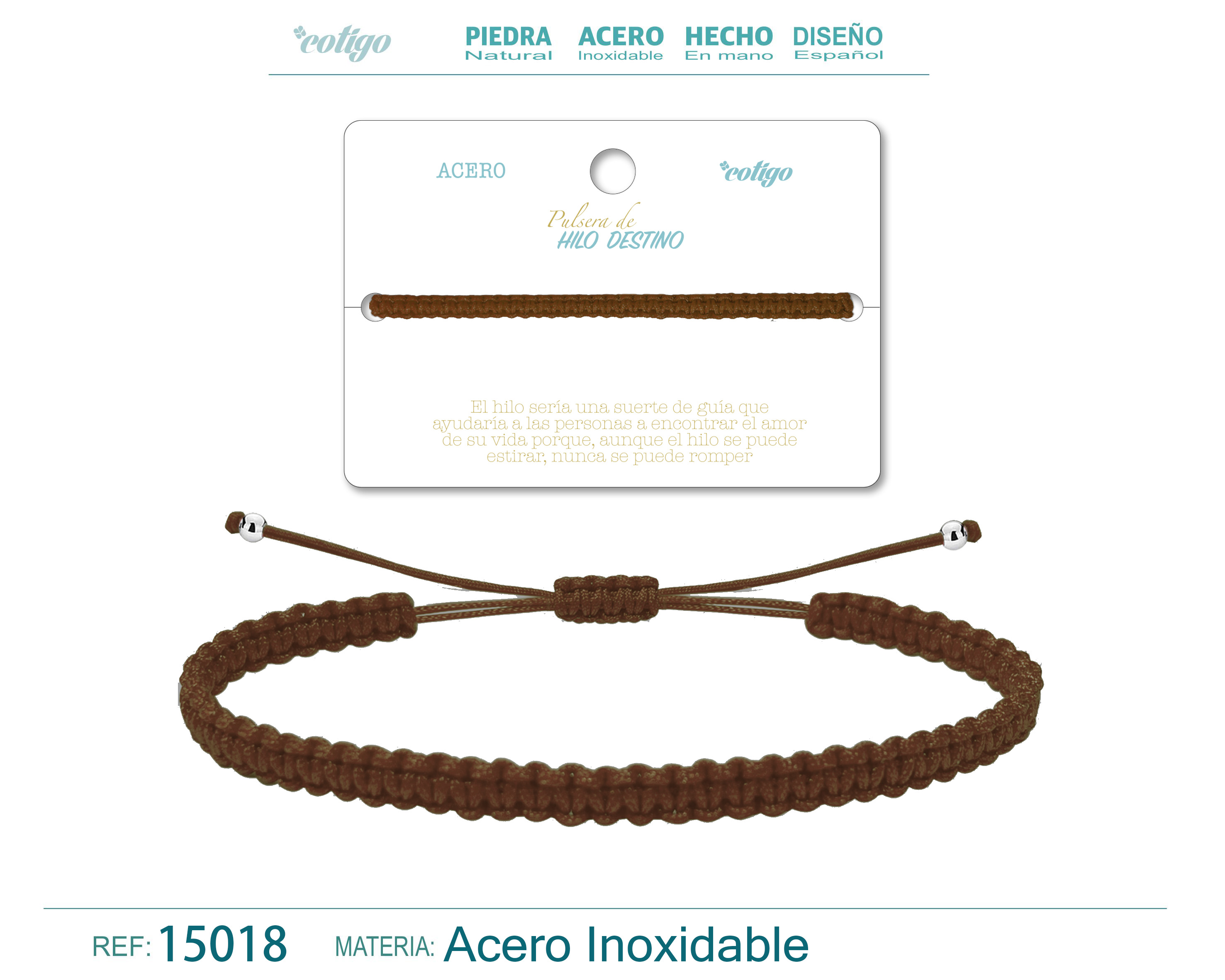 Pulsera Hilo destino color Café