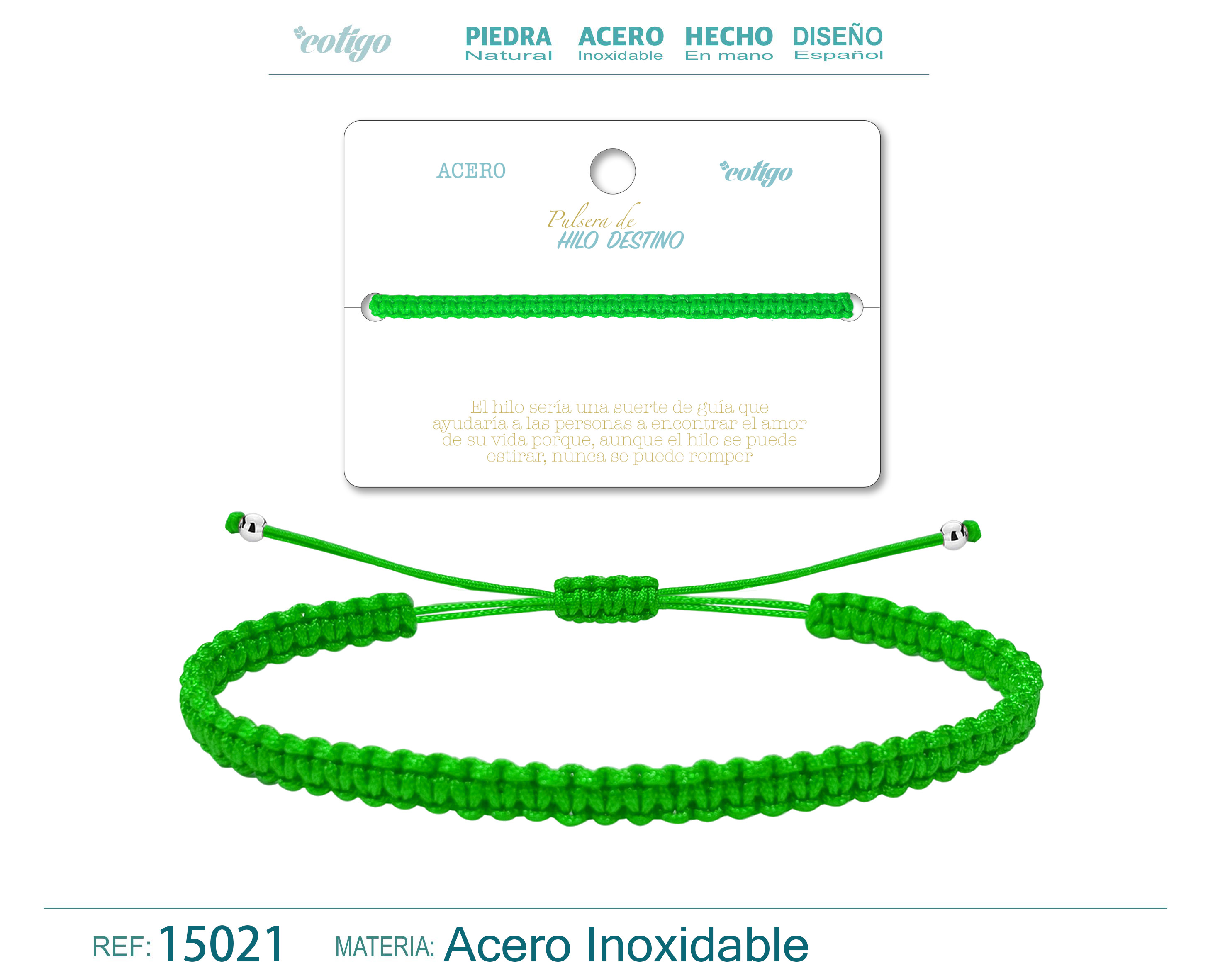 Pulsera Hilo destino color Verde
