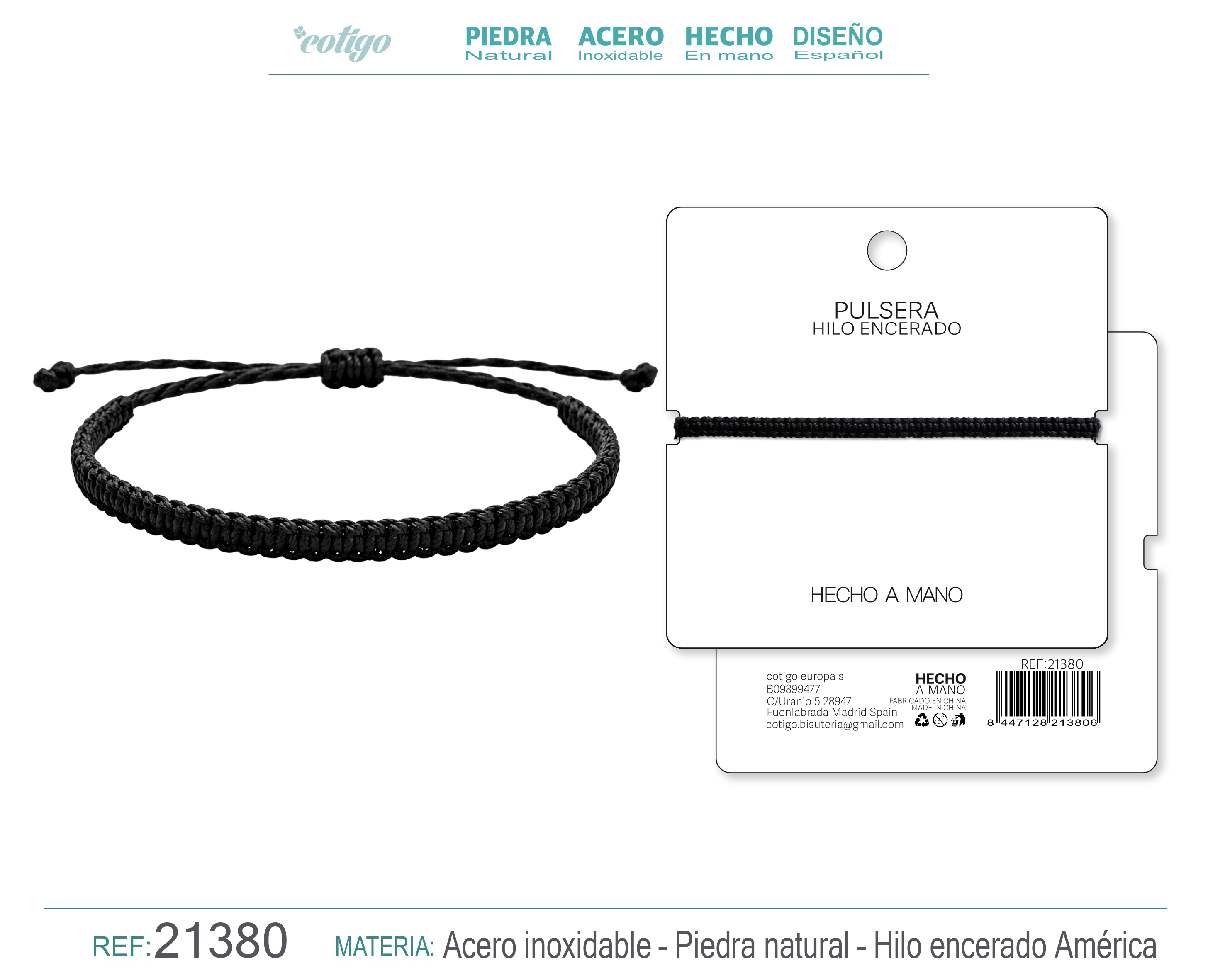 PULSERA HILO ENCERADO