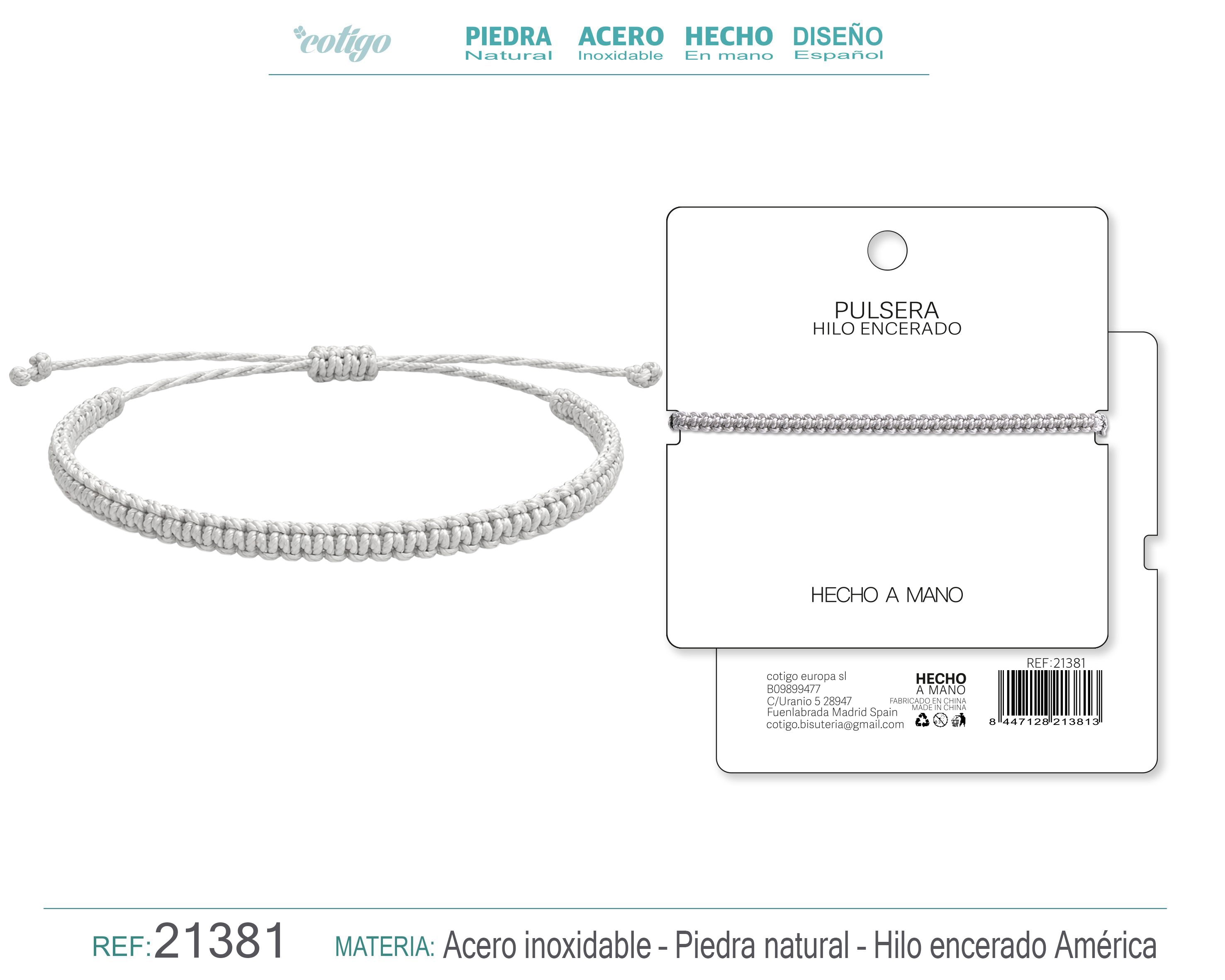 PULSERA HILO ENCERADO