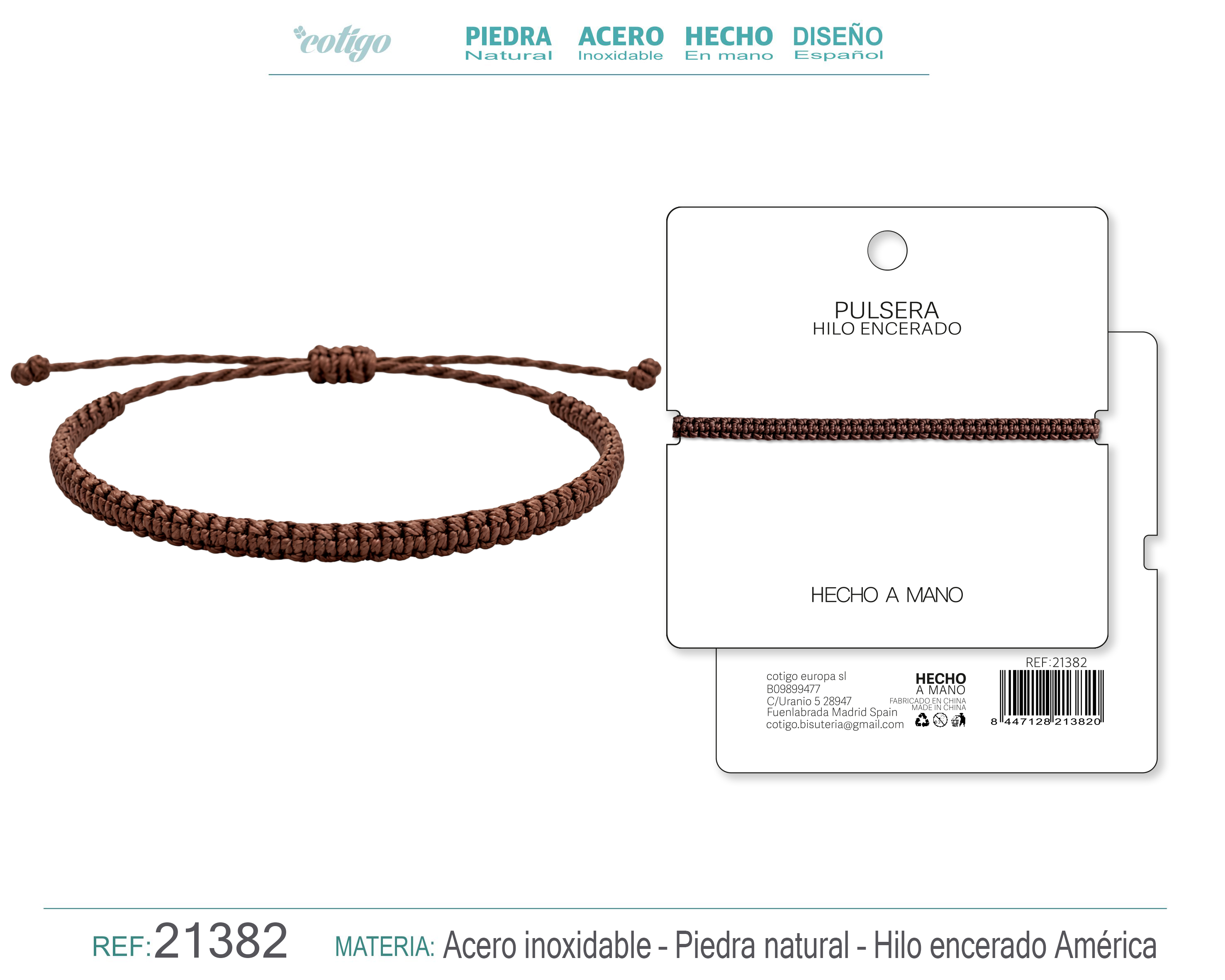 PULSERA HILO ENCERADO
