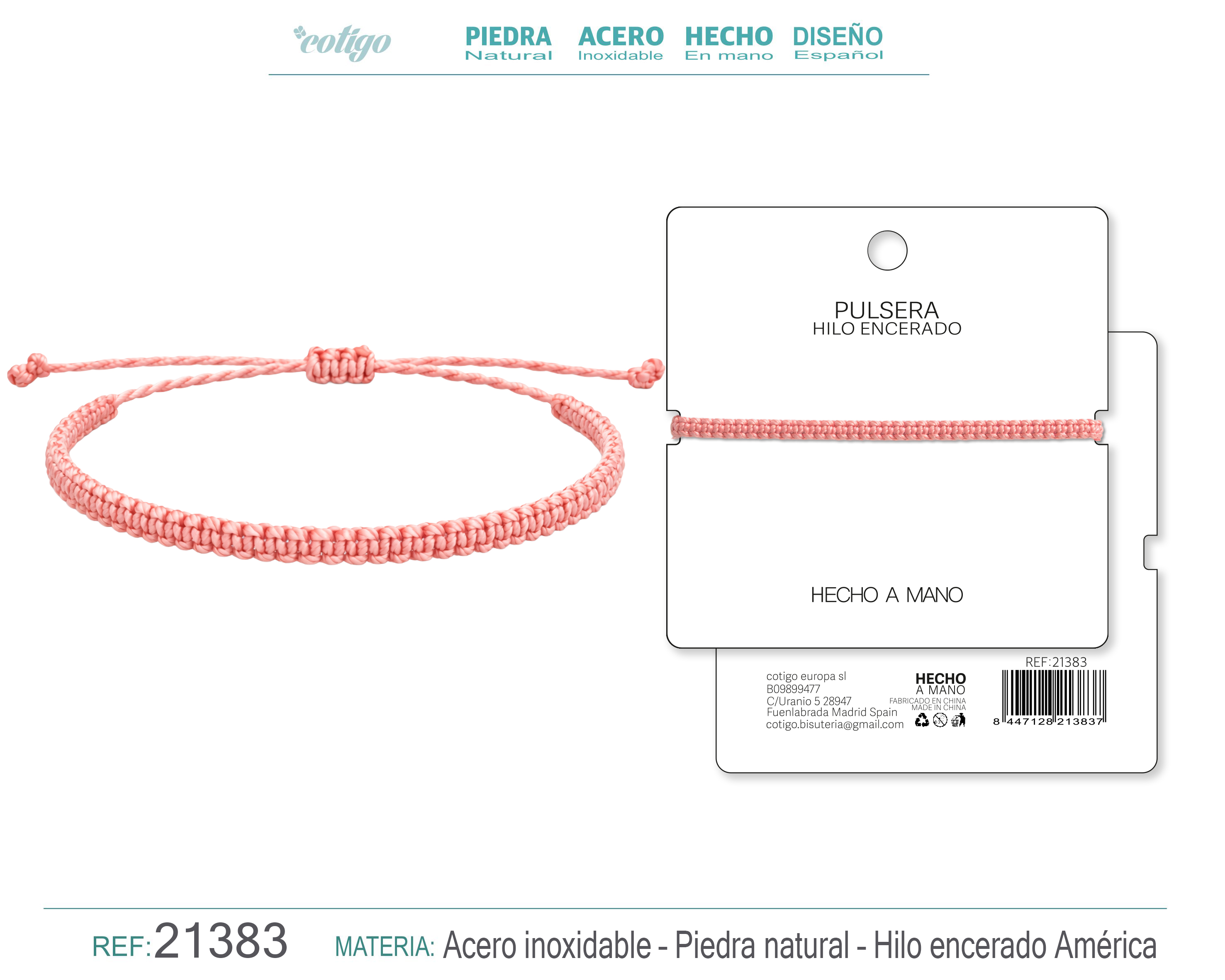 PULSERA HILO ENCERADO