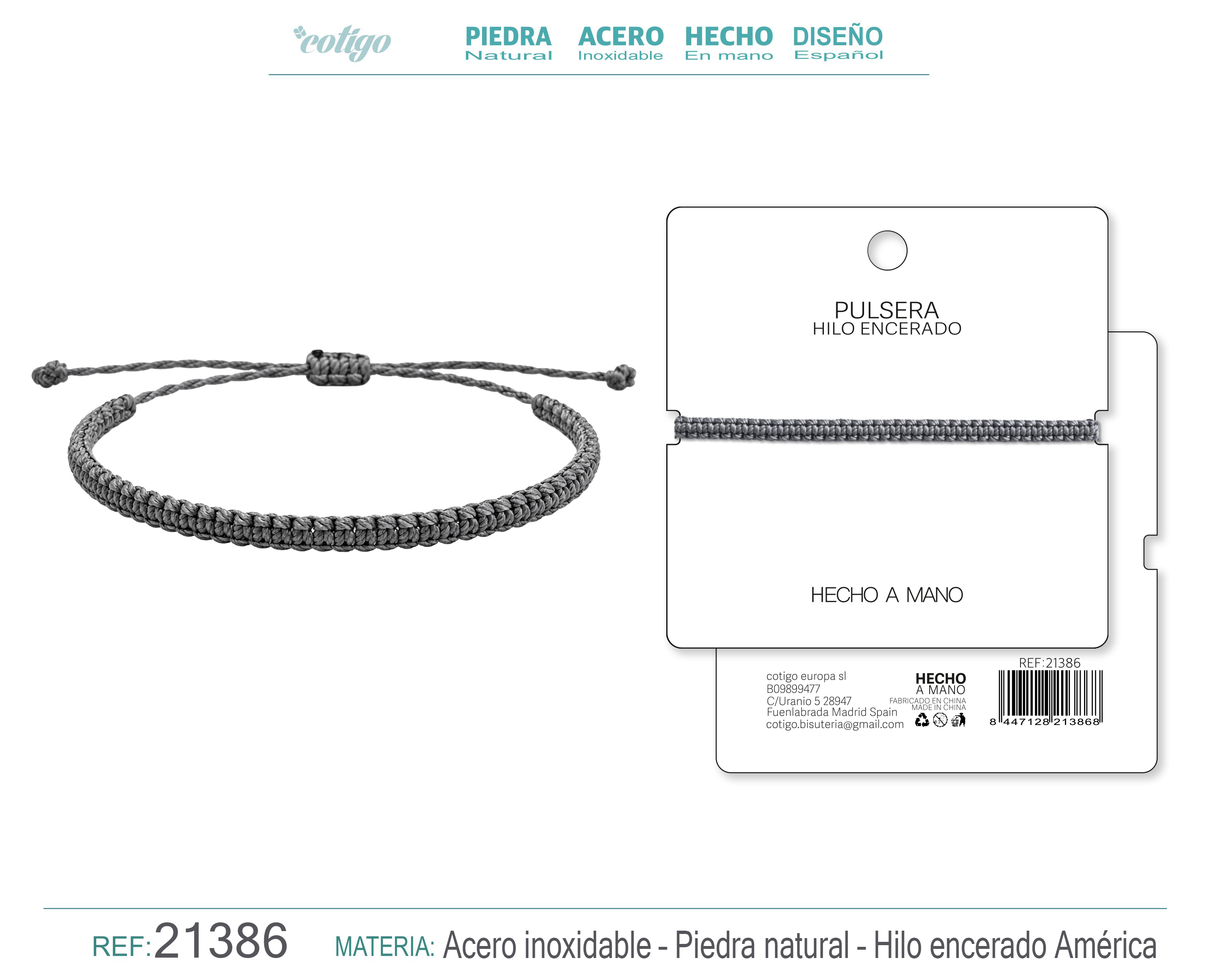 PULSERA HILO ENCERADO