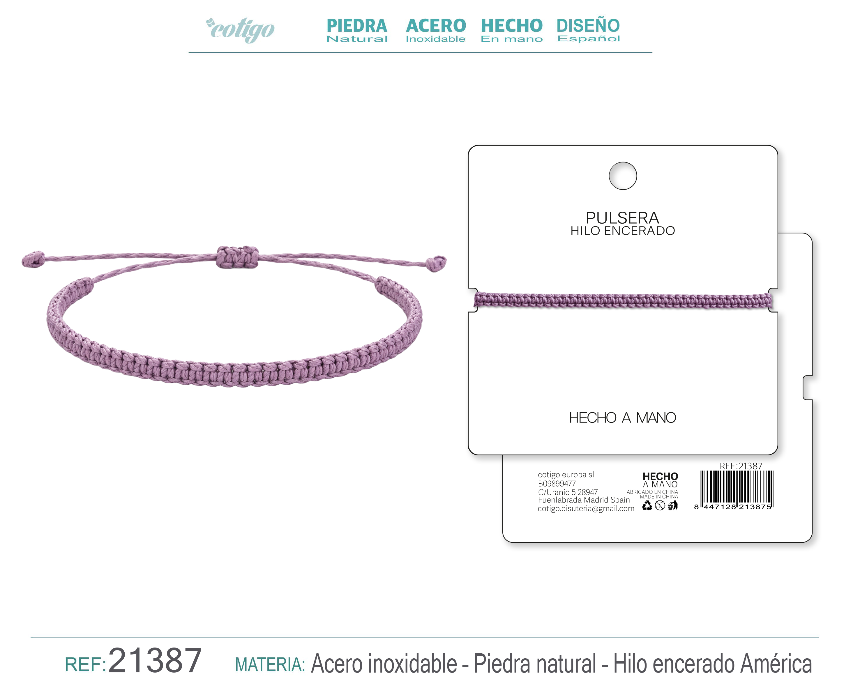 PULSERA HILO ENCERADO