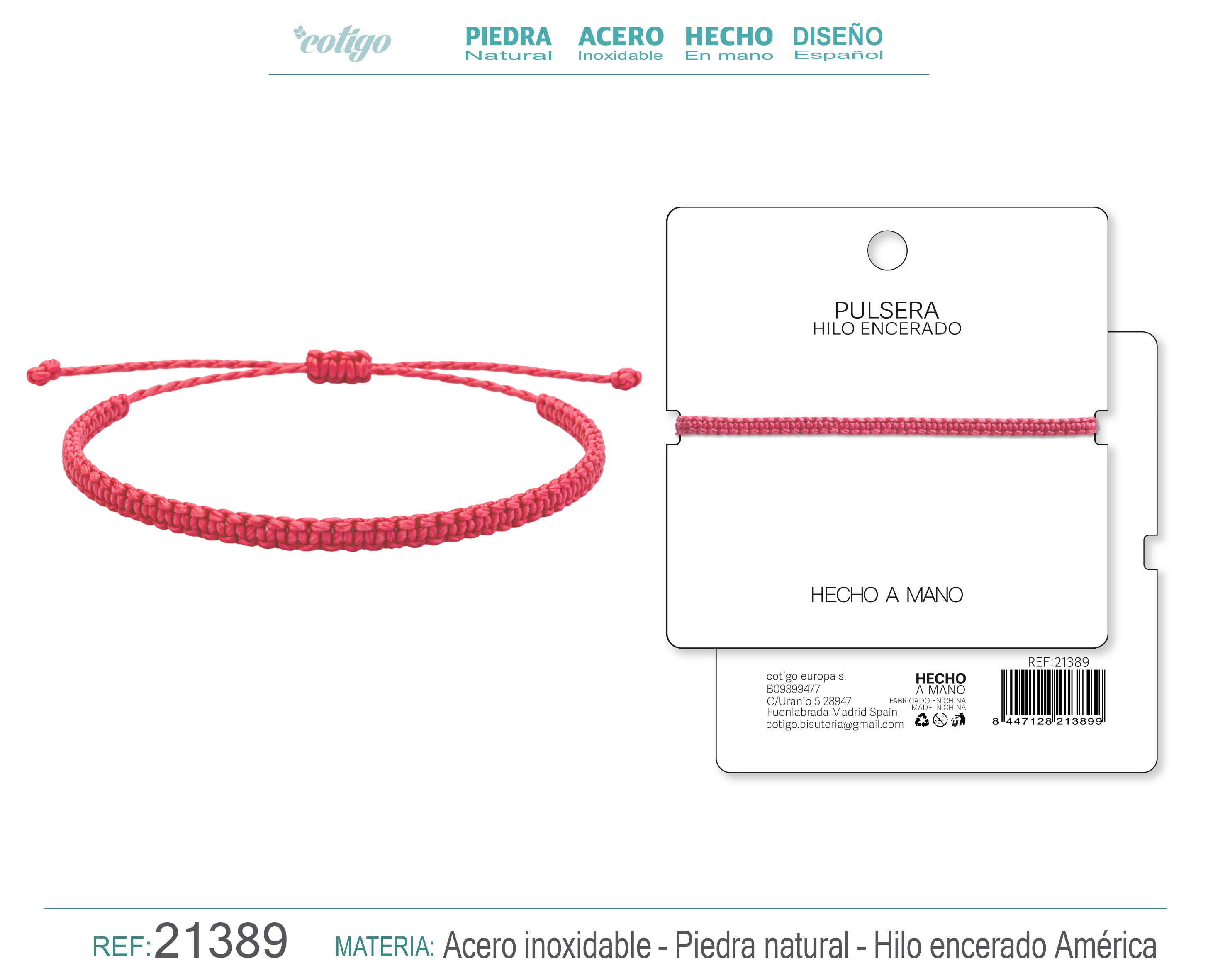 PULSERA HILO ENCERADO