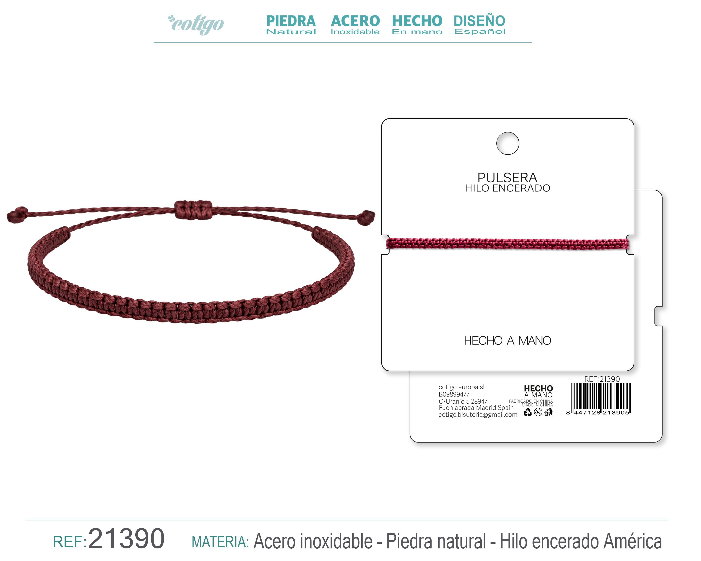 PULSERA HILO ENCERADO