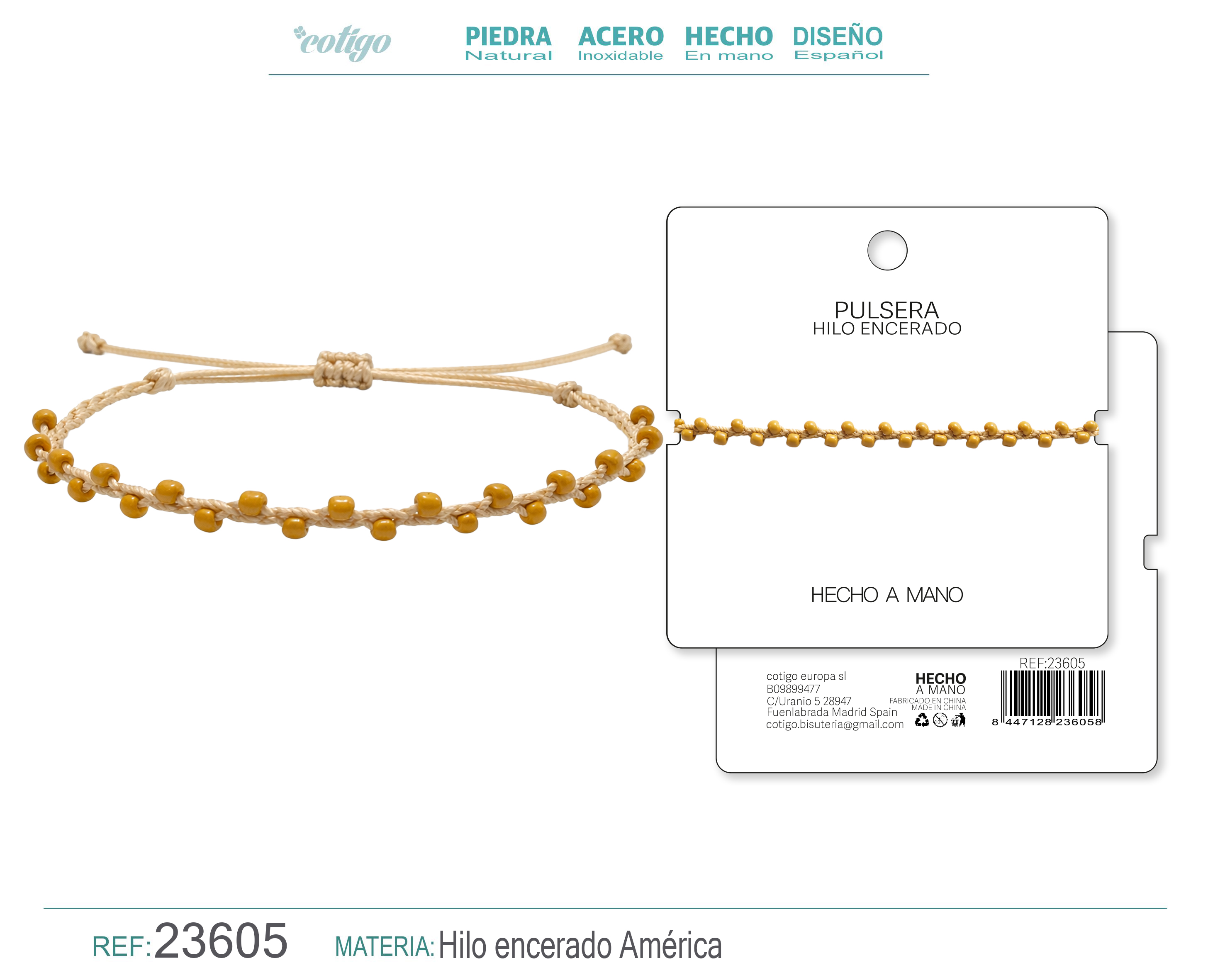 Pulsera Hilo encerado