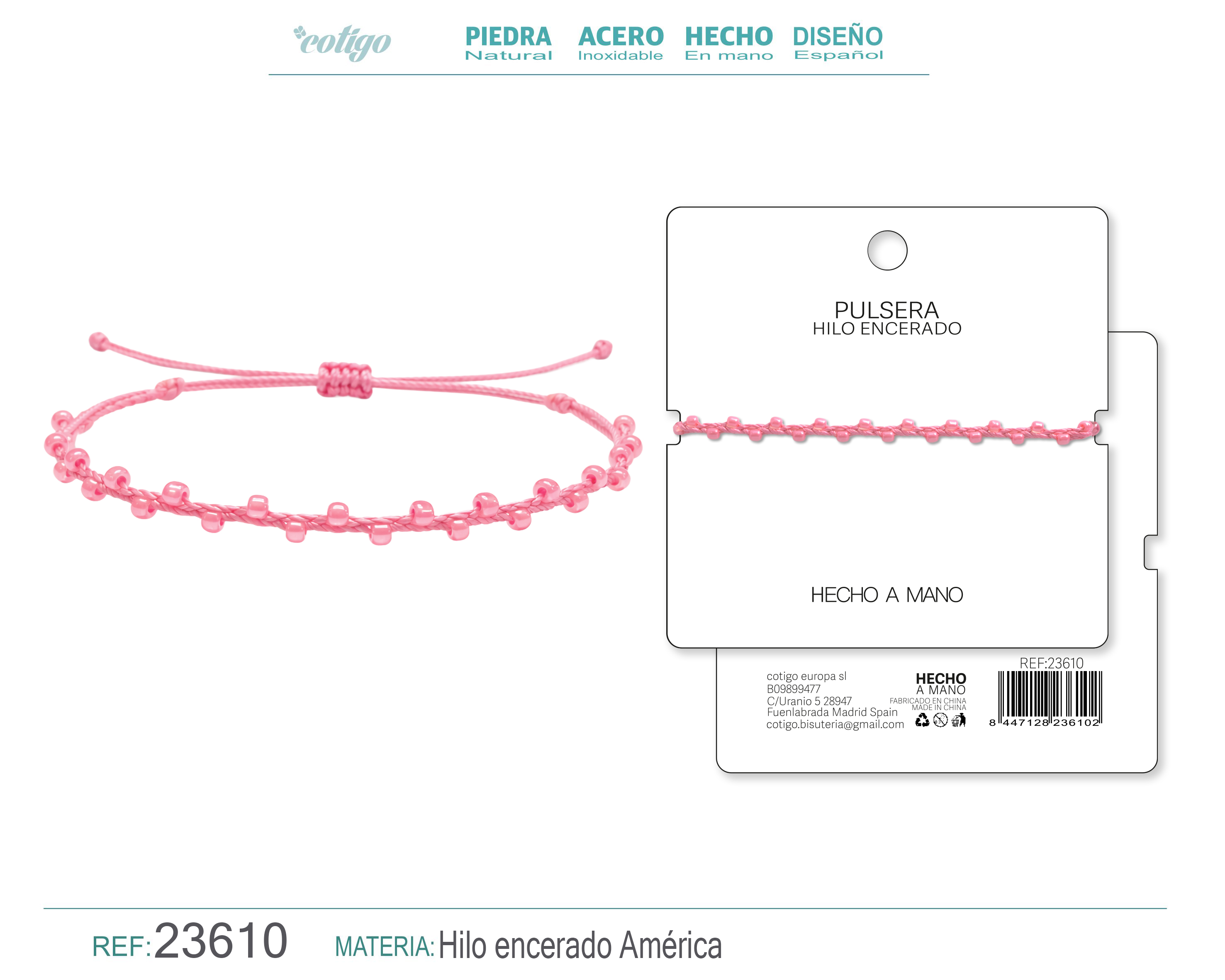Pulsera Hilo encerado