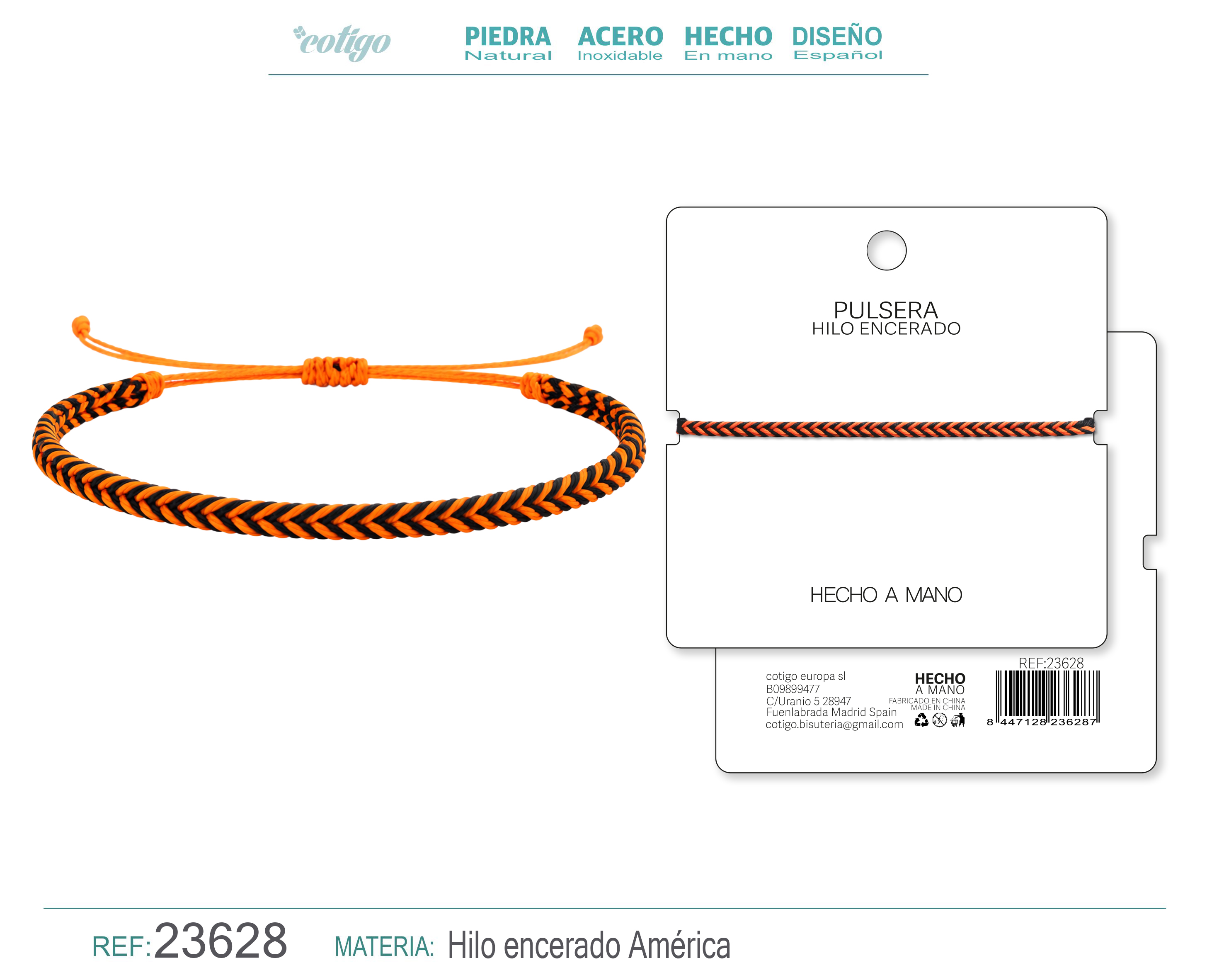 Pulsera Hilo encerado