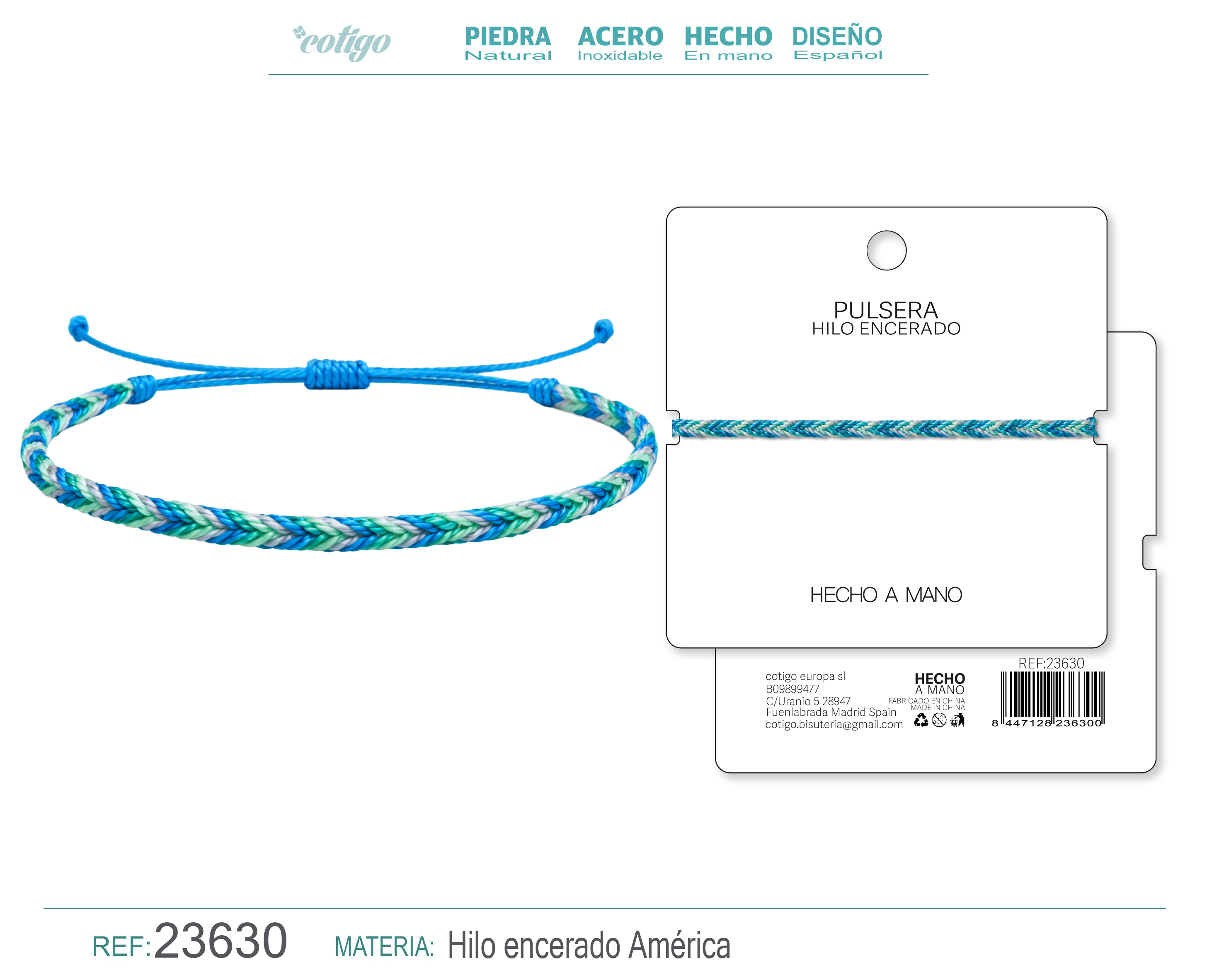 Pulsera Hilo encerado