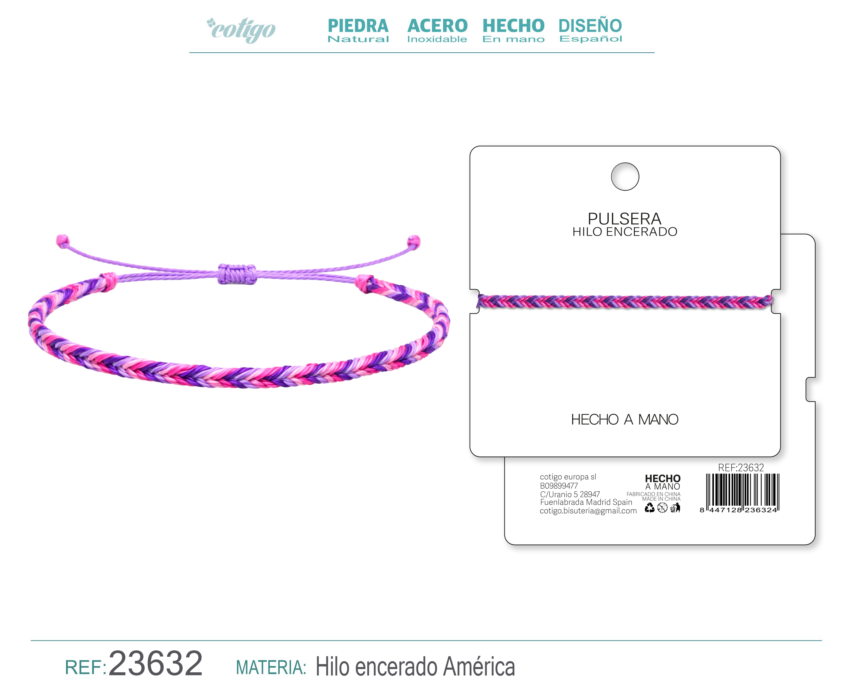 Pulsera Hilo encerado