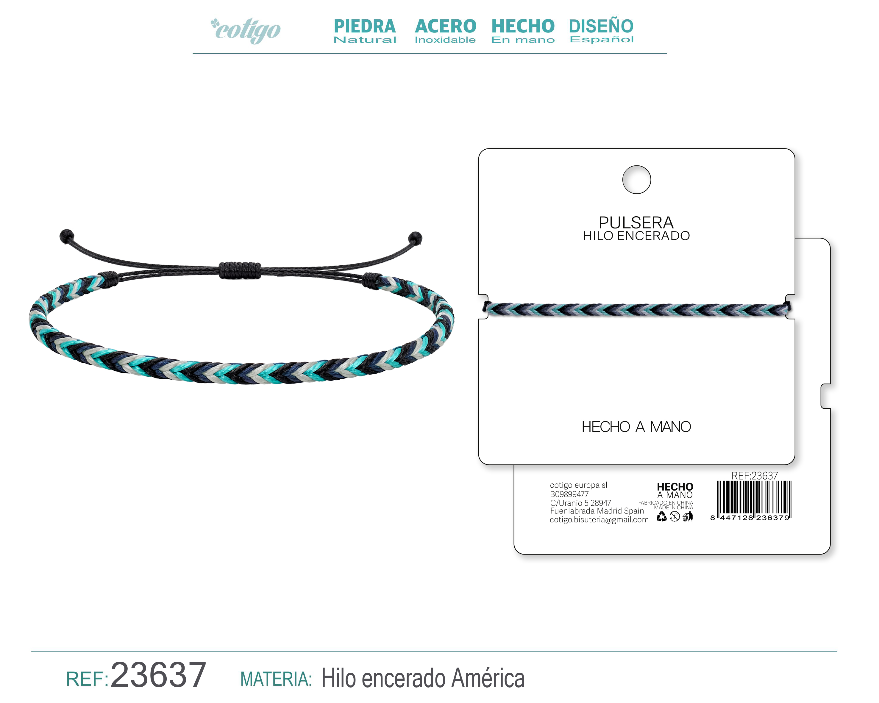 Pulsera Hilo encerado
