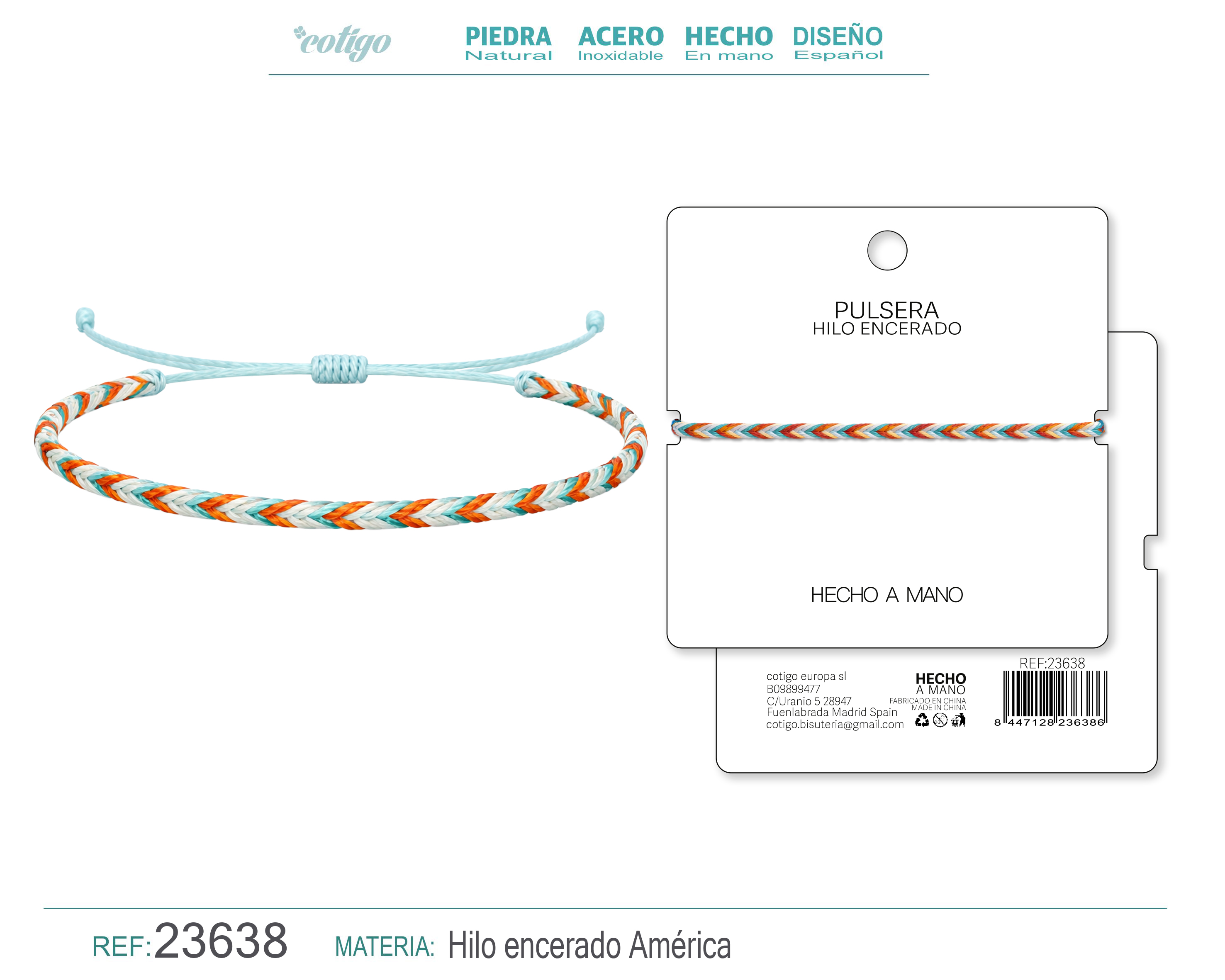 Pulsera Hilo encerado