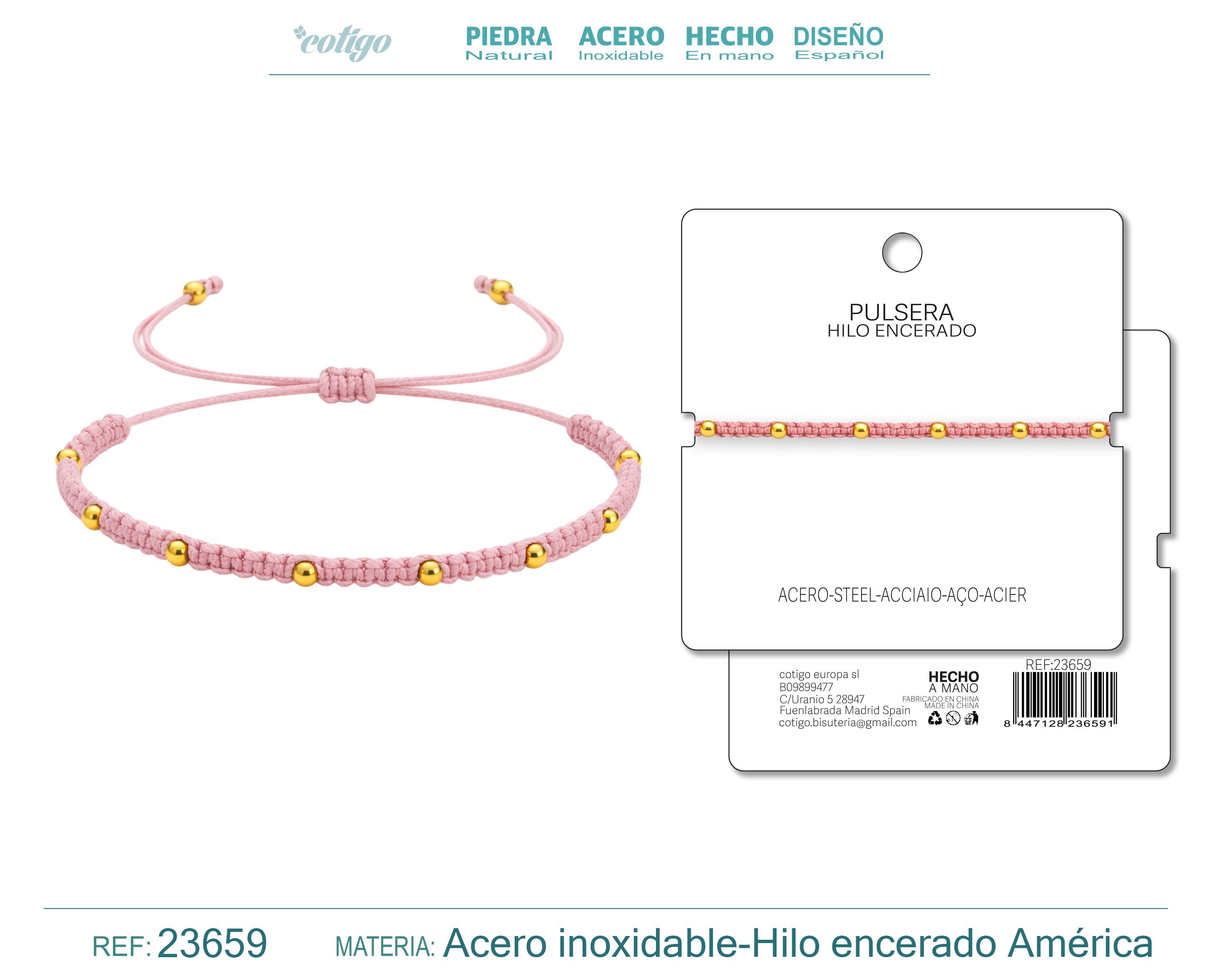 Pulsera Hilo encerado