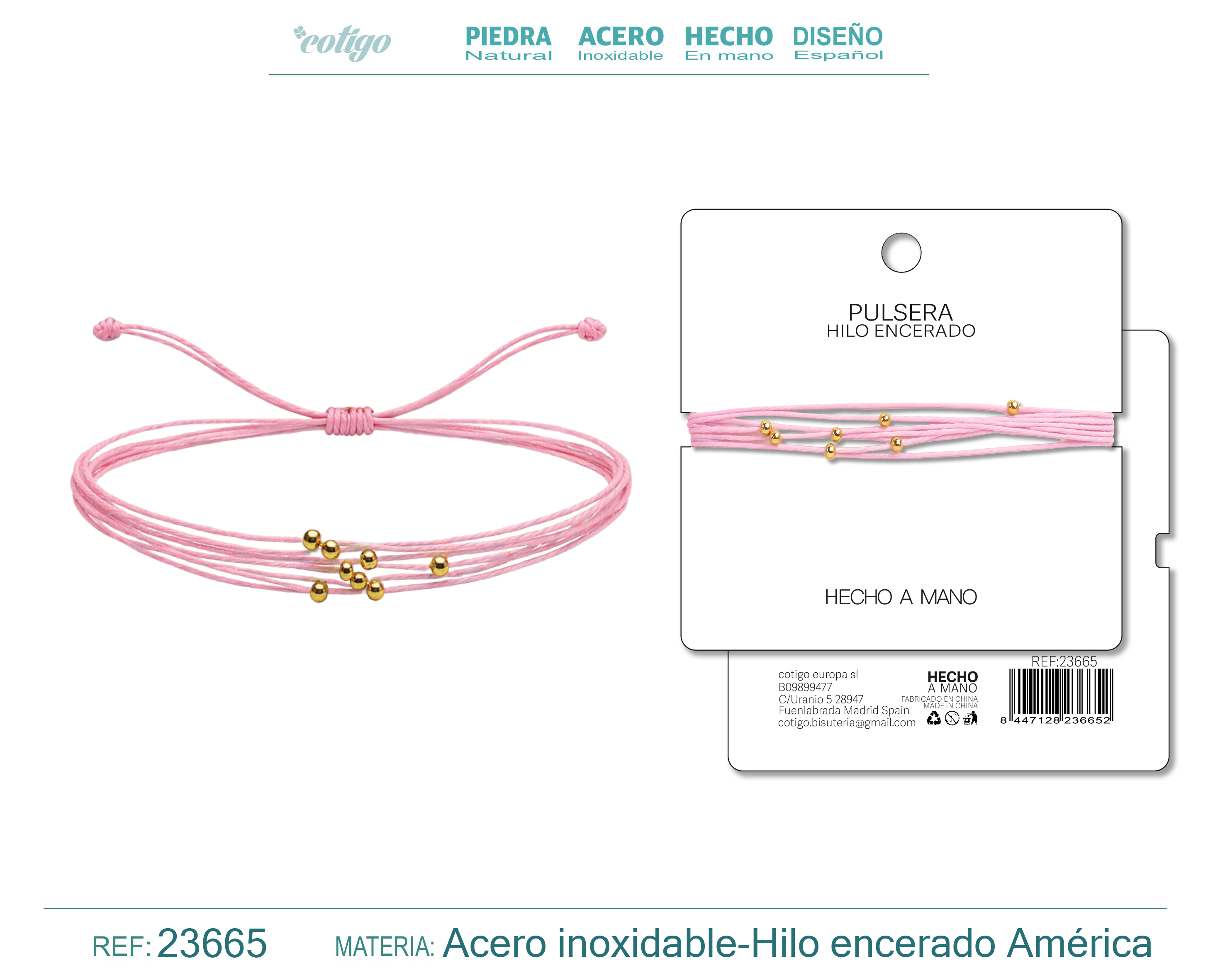 Pulsera Hilo encerado