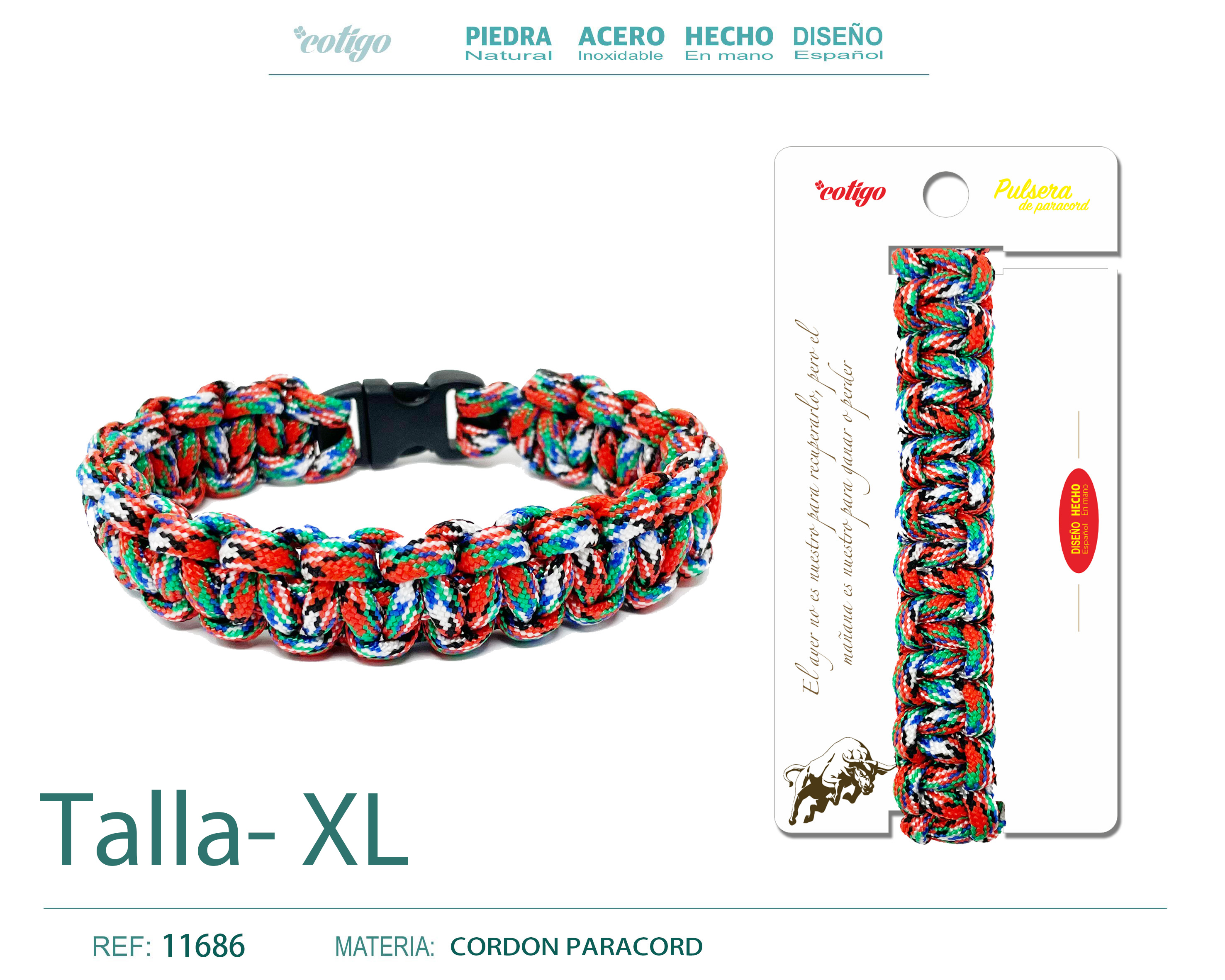 Pulsera Paracord trenzado