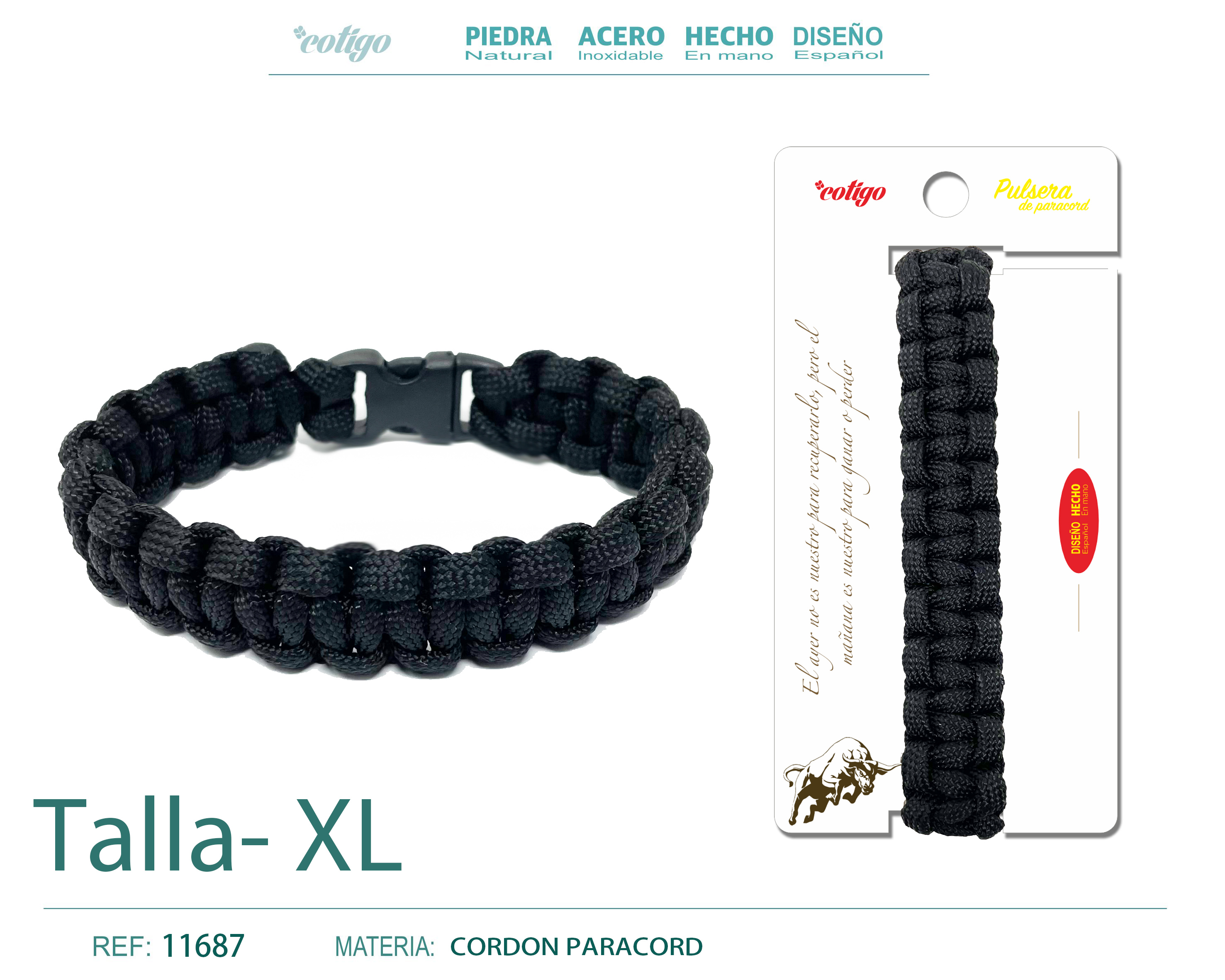 Pulsera Paracord trenzado