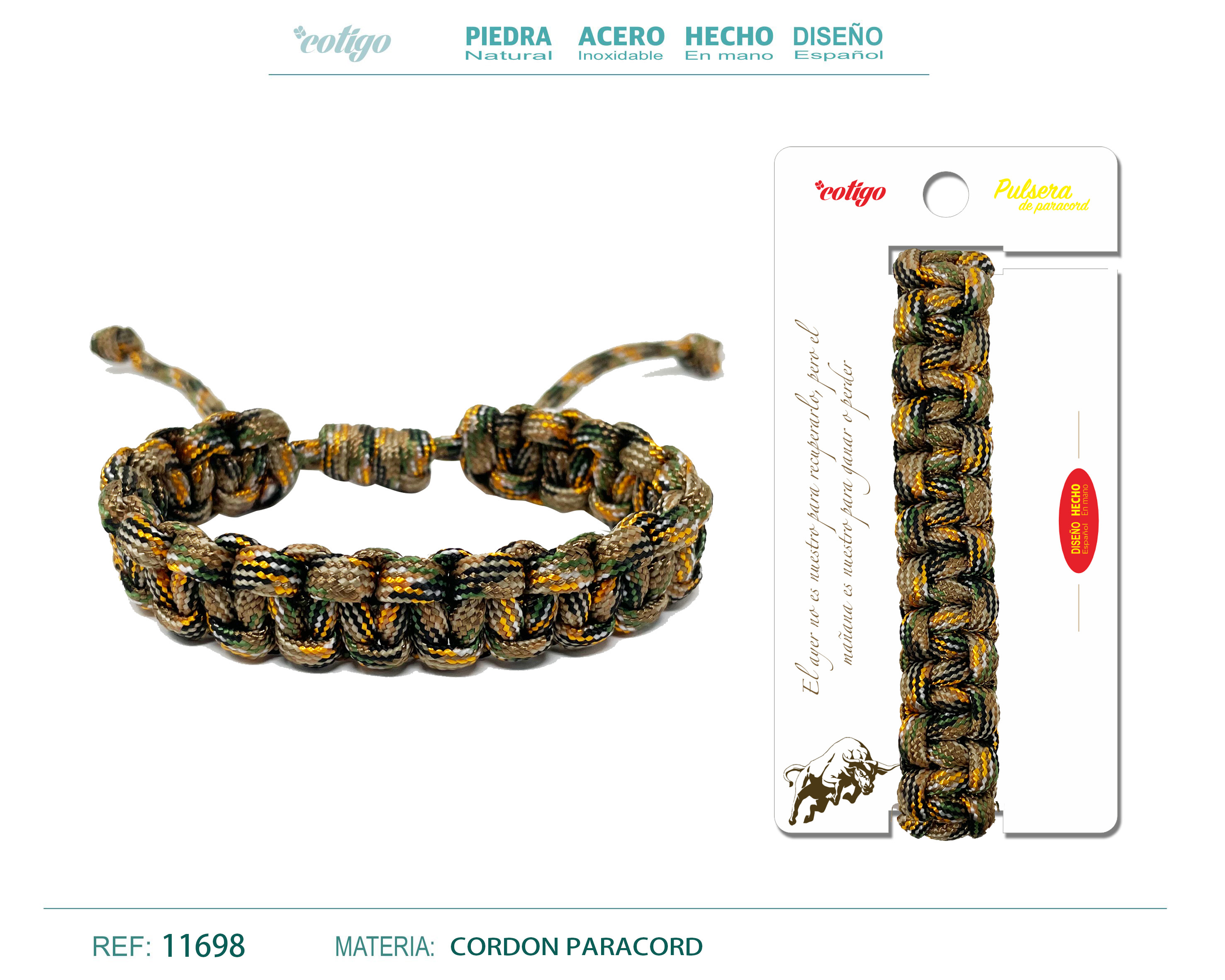 Pulsera Paracord trenzado