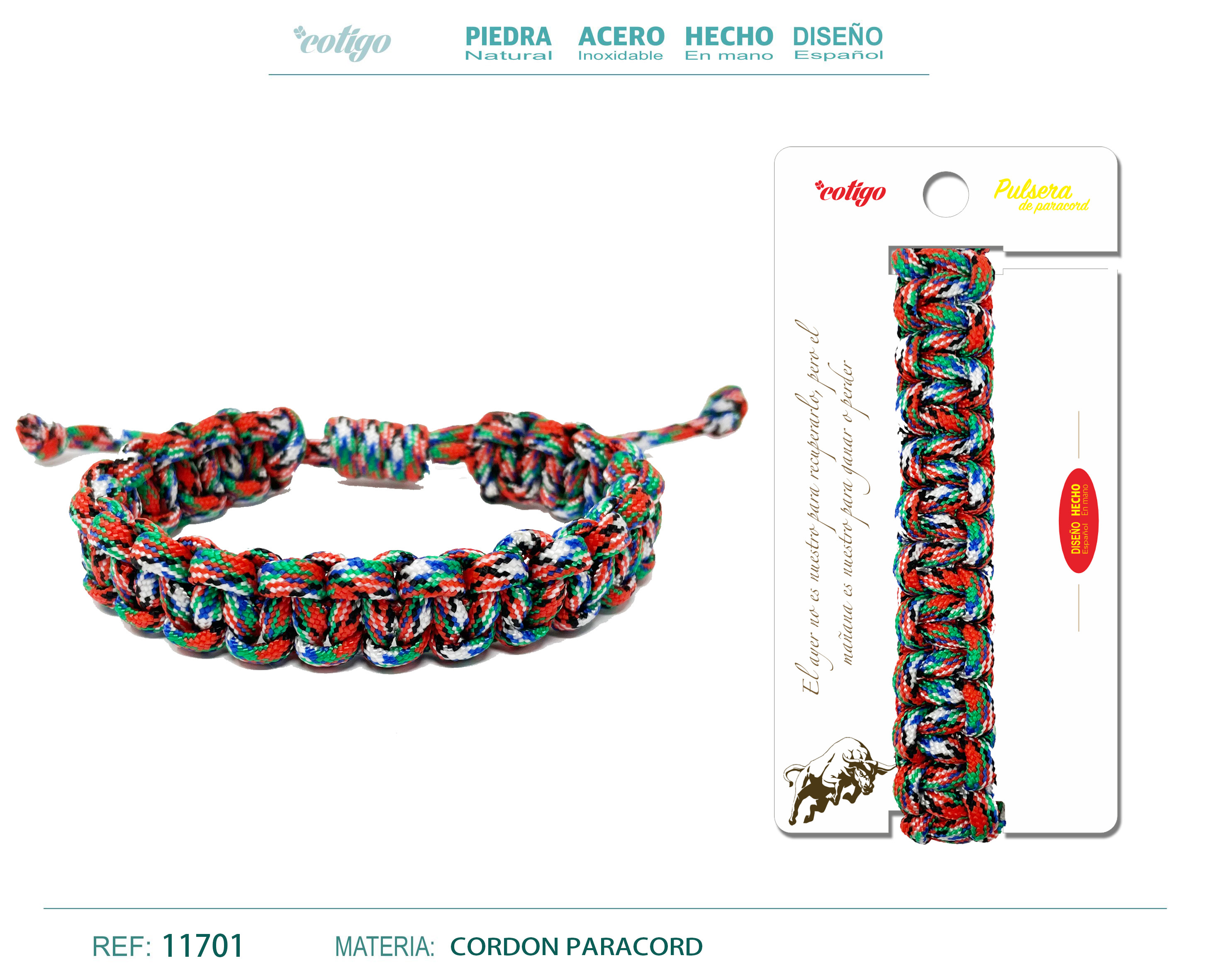 Pulsera Paracord trenzado