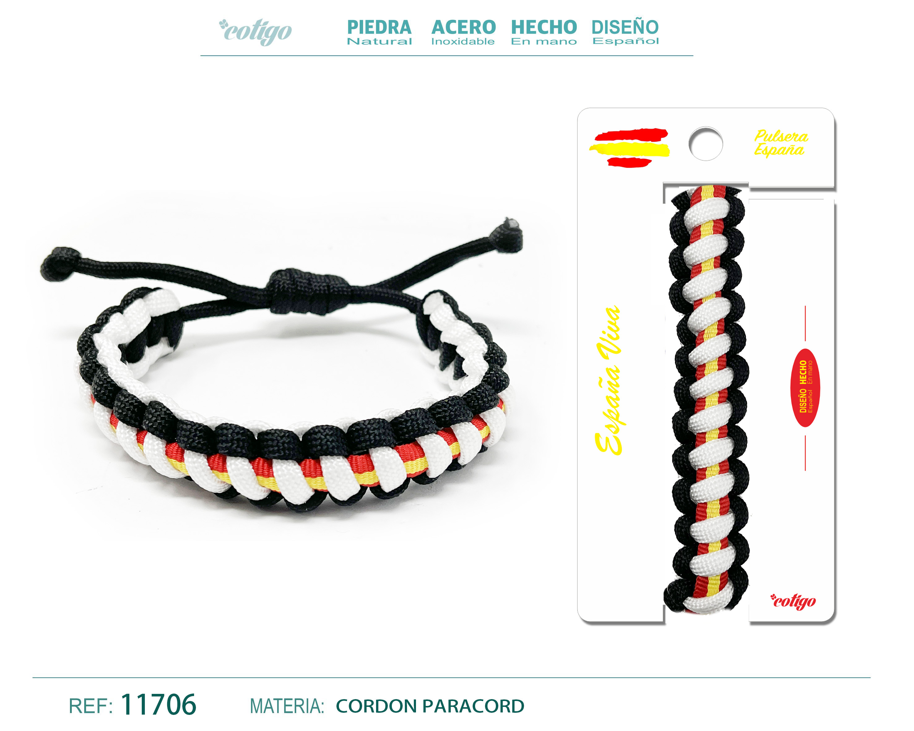 Pulsera Paracord Bandera español