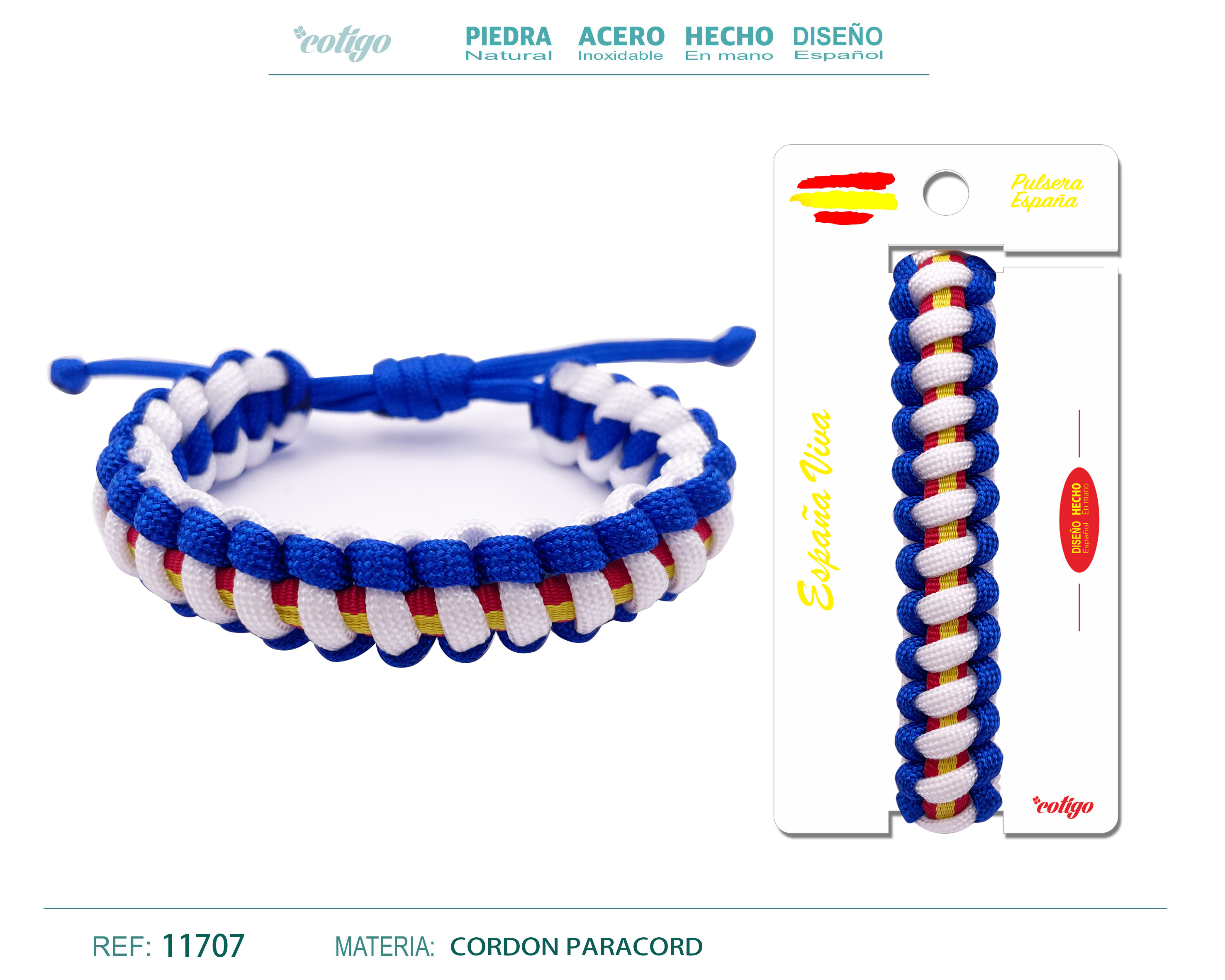 Pulsera Paracord Bandera español