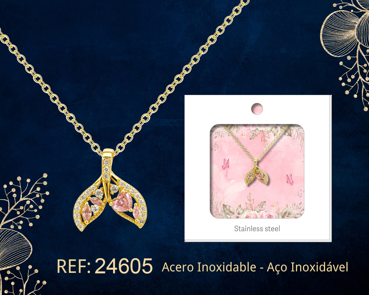 Colgante Chapado Oro 14K con Circonita