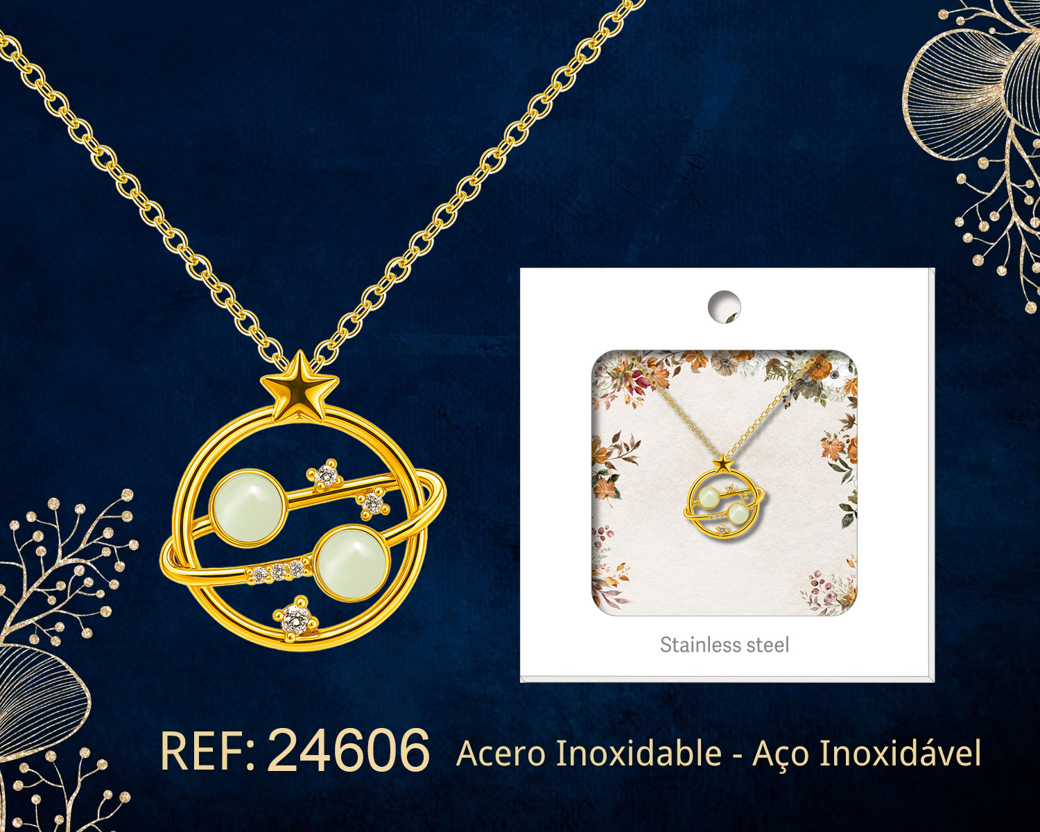 Colgante Chapado Oro 14K con Circonita