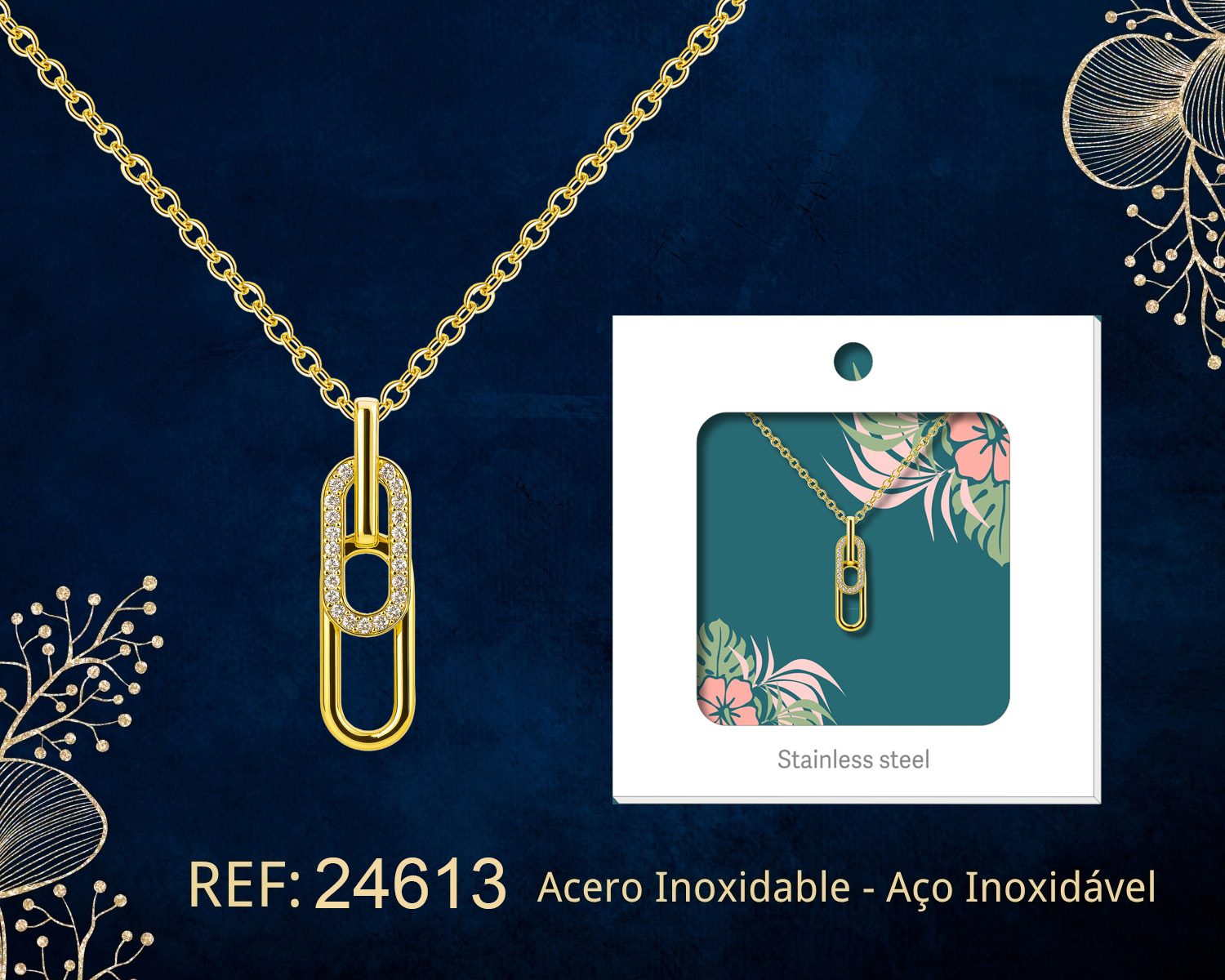 Colgante Chapado Oro 14K con Circonita
