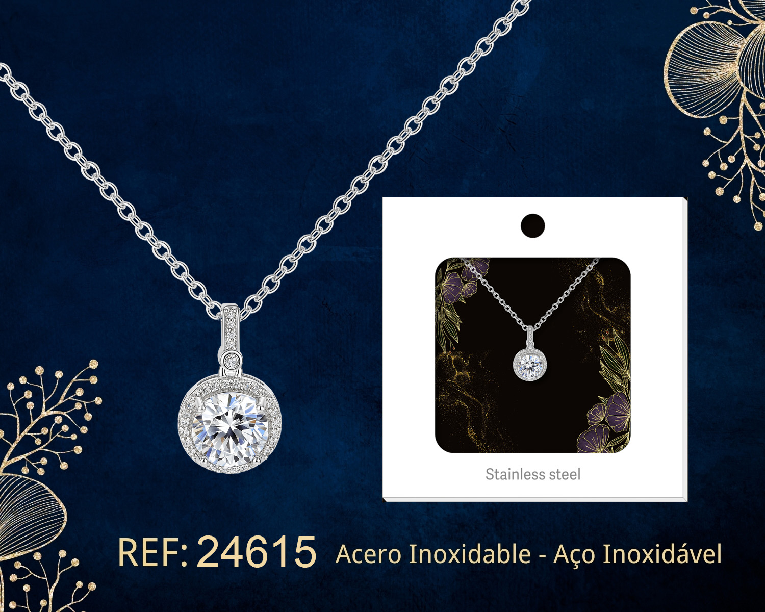Colgante Chapado Oro 14K con Circonita