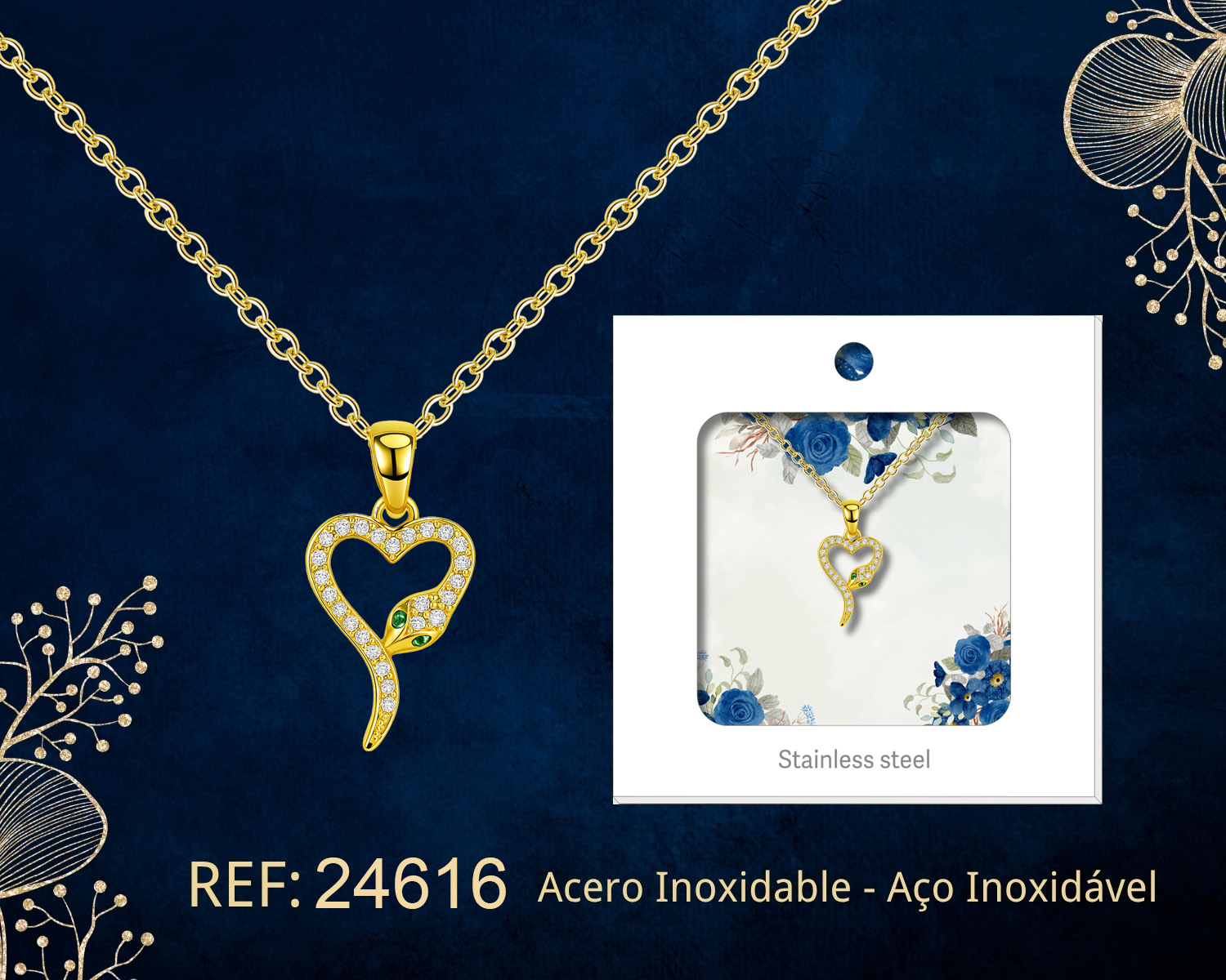Colgante Chapado Oro 14K con Circonita