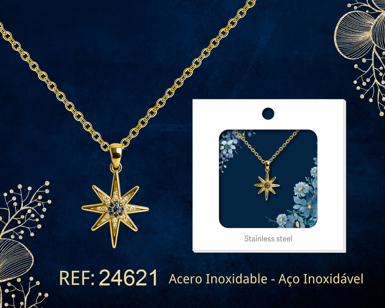 Colgante Chapado Oro 14K con Circonita