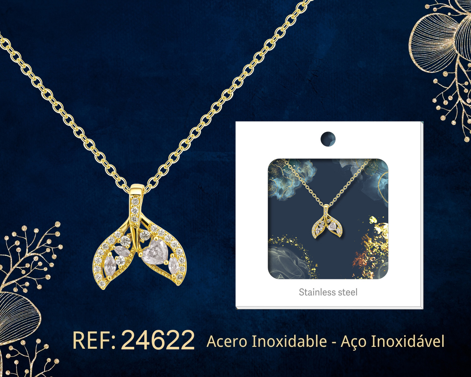 Colgante Chapado Oro 14K con Circonita