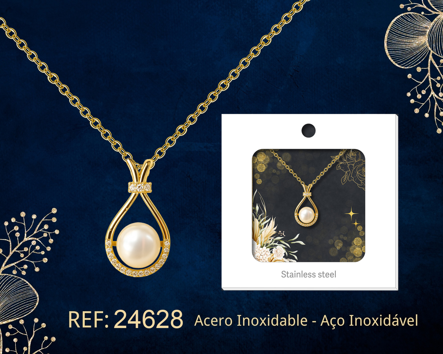 Colgante Chapado Oro 14K con Circonita