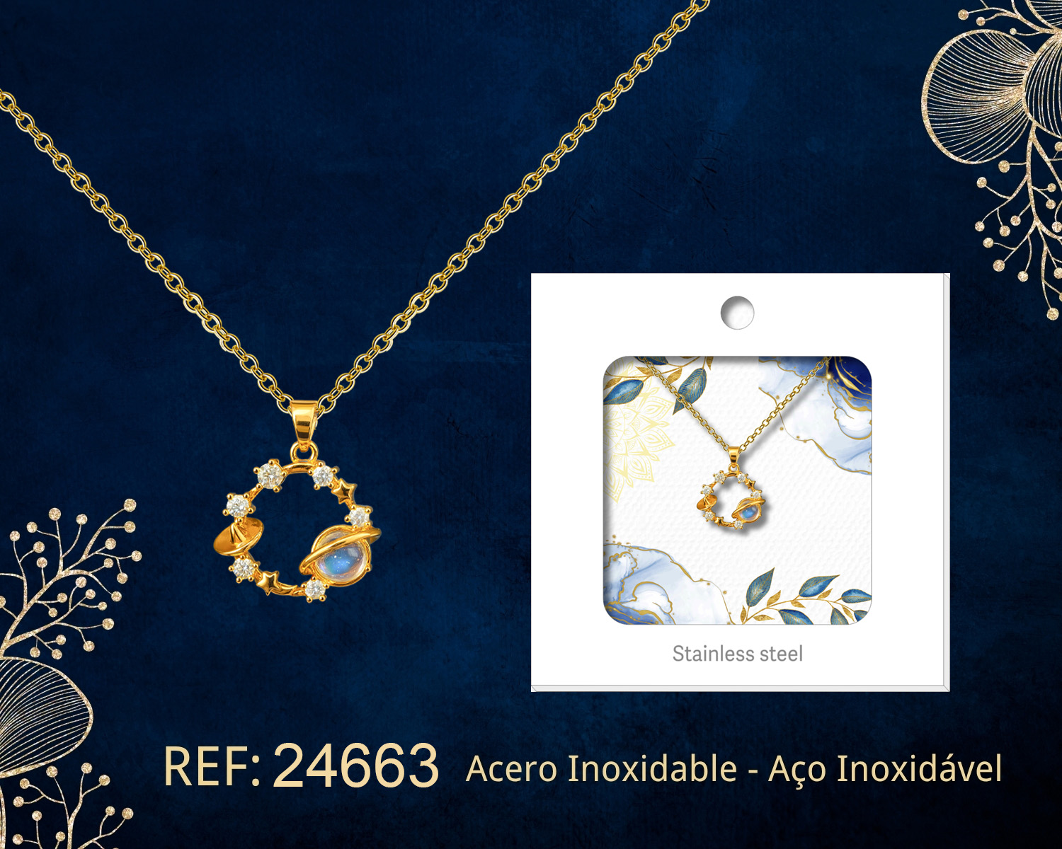 Colgante Chapado Oro 14K con Circonita