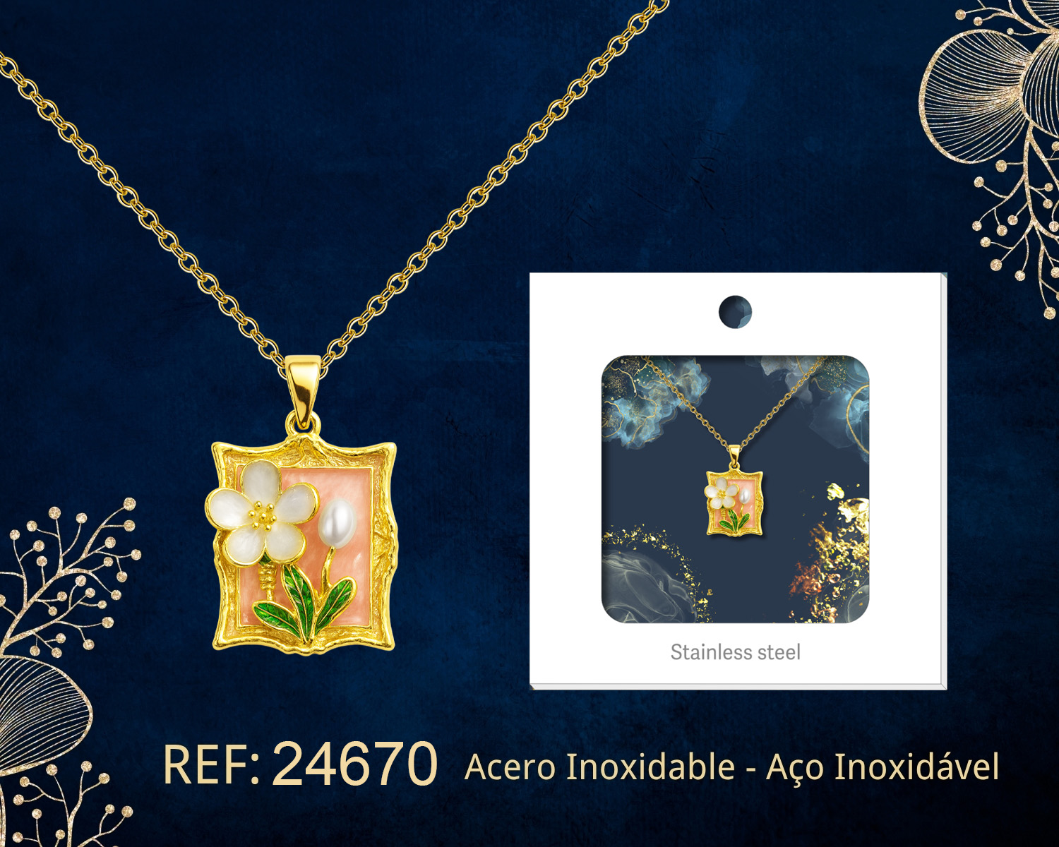 Colgante Chapado Oro 14K con Circonita