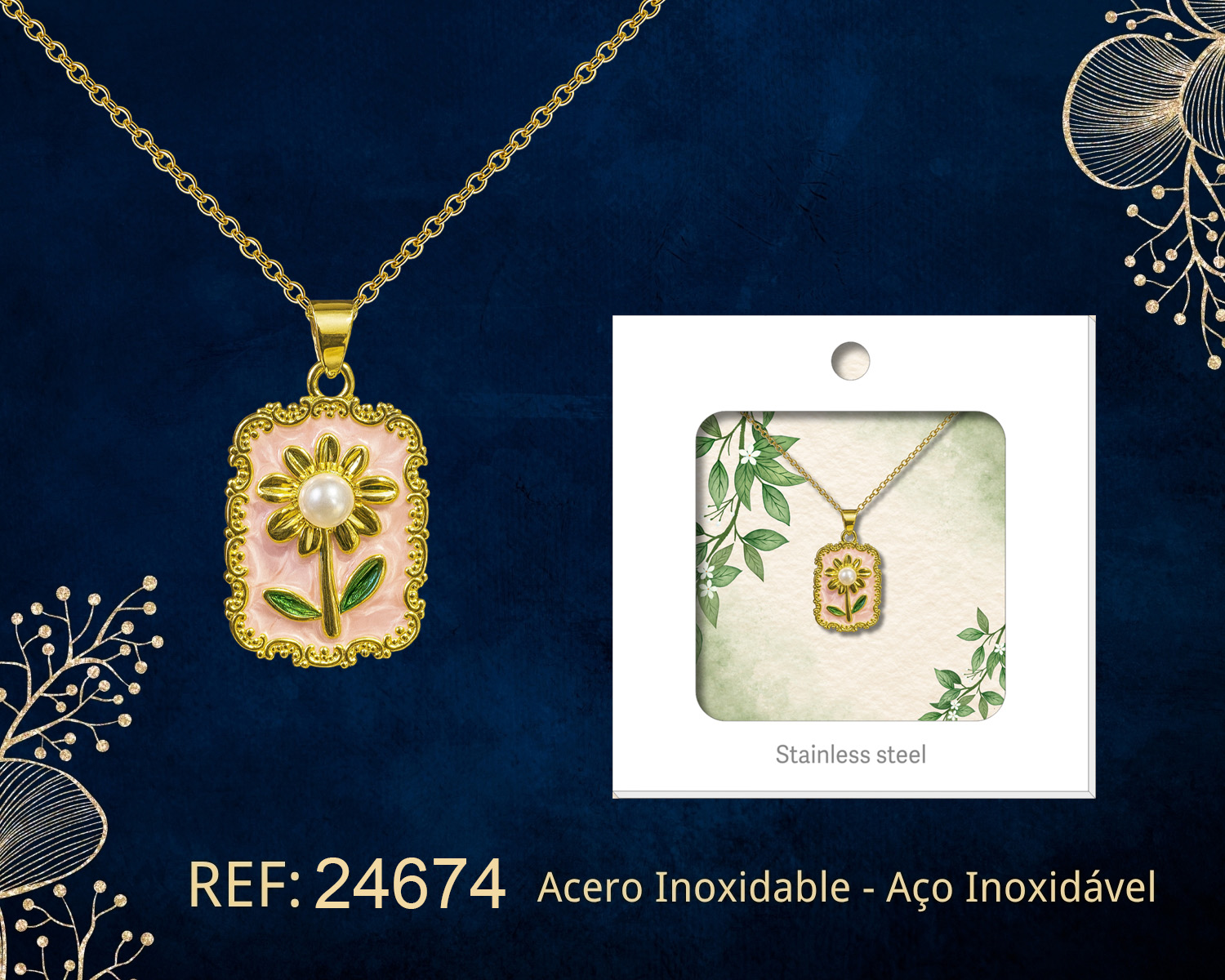 Colgante Chapado Oro 14K con Circonita