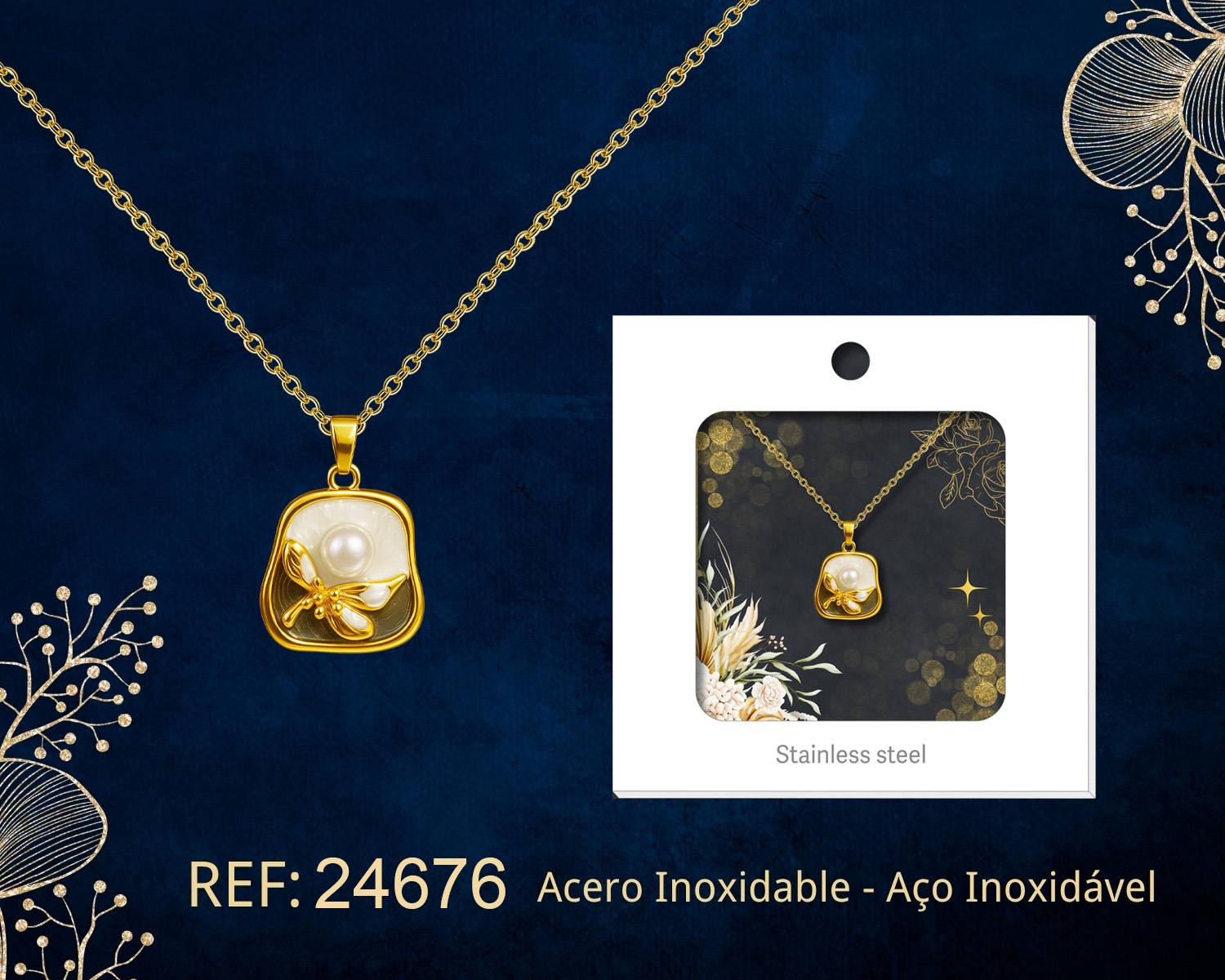 Colgante Chapado Oro 14K con Circonita
