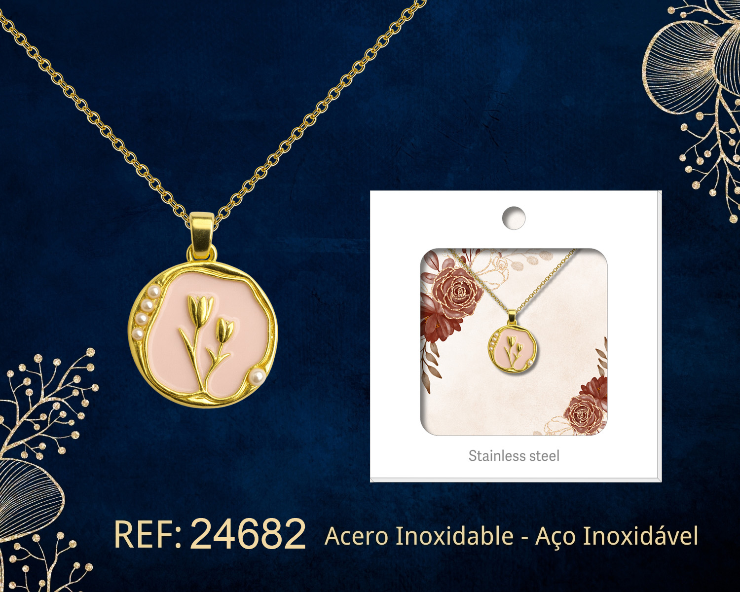 Colgante Chapado Oro 14K con Circonita